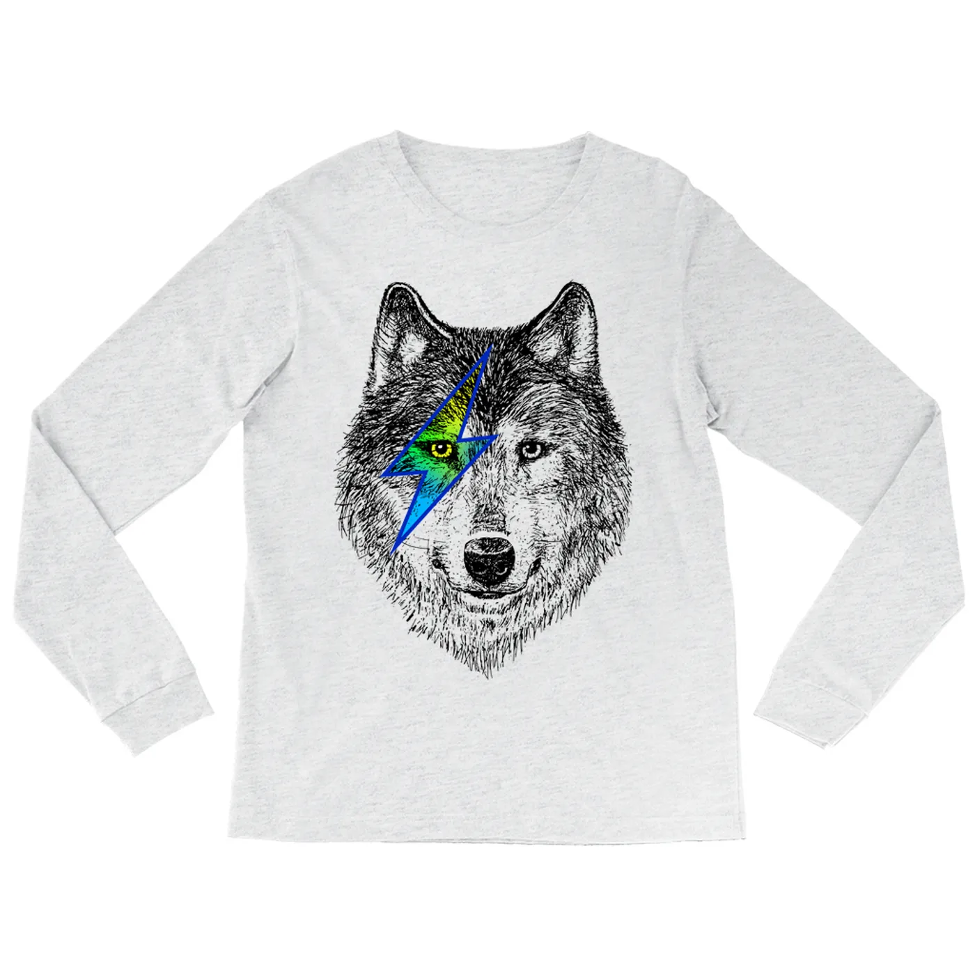 Merchbar Music Life Long Sleeve Shirt | Glam Rock Wolf Merchbar Music Life Shirt