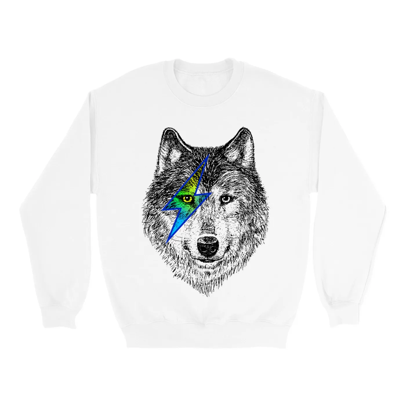 Merchbar Music Life Sweatshirt | Glam Rock Wolf Merchbar Music Life Sweatshirt