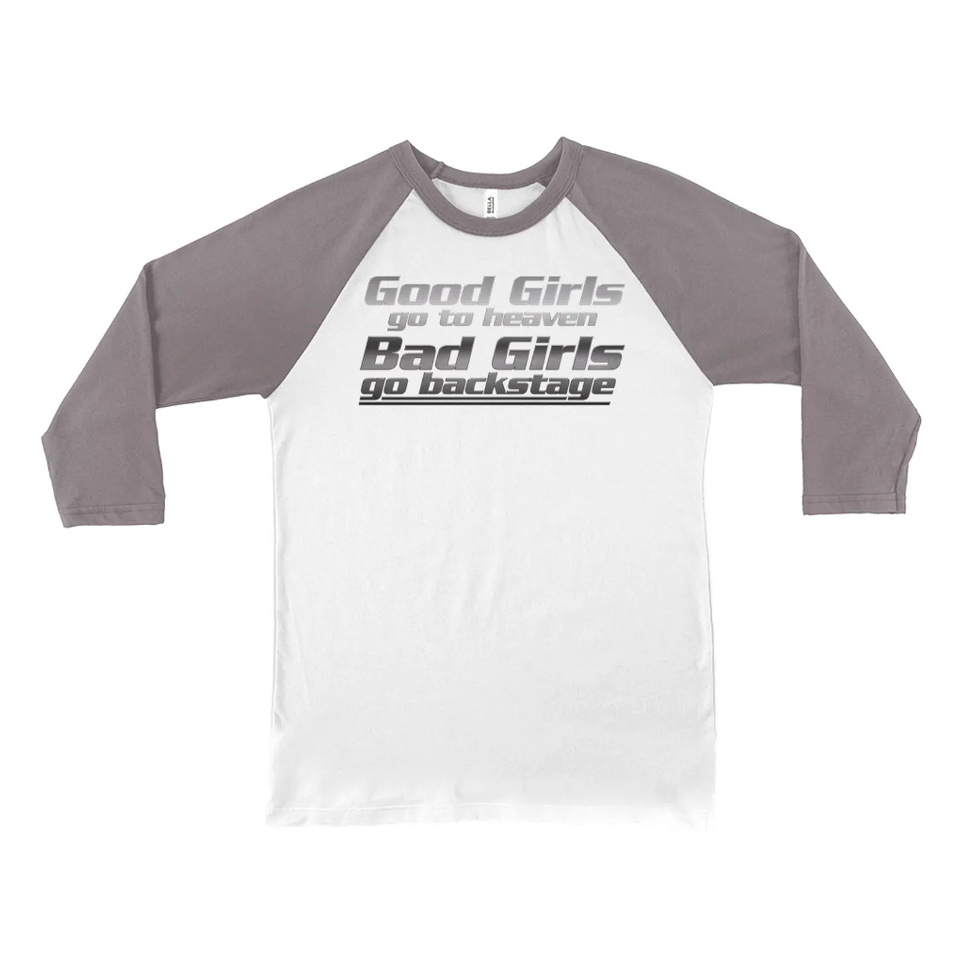 Merchbar Music Life 3/4 Sleeve Baseball Tee | Good Girl vs. Bad Girl Merchbar Music Life Shirt