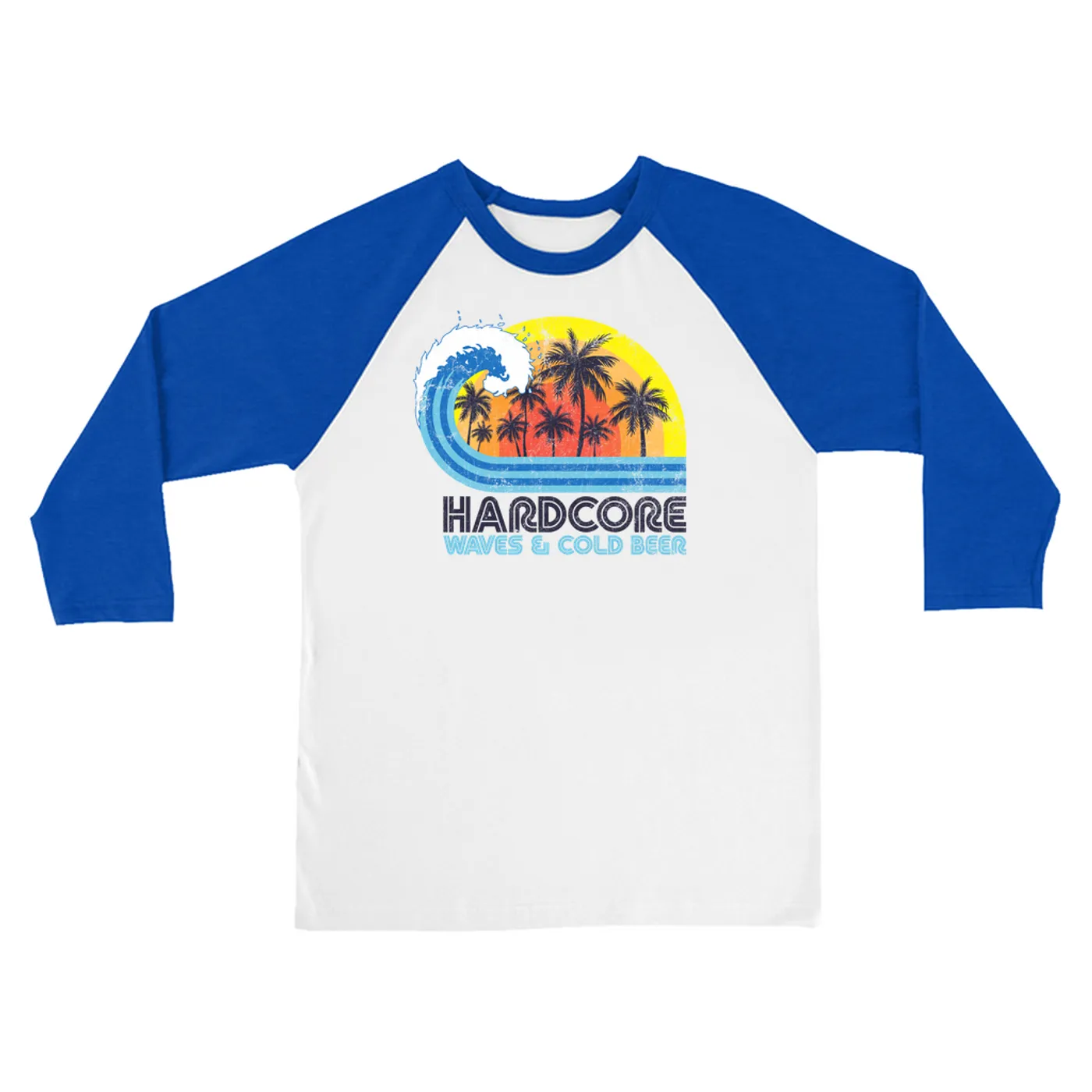 Music Life - Hardcore Merchbar Music Life 3/4 Sleeve Baseball Tee | Hardcore, Waves & Beer Merchbar Music Life Shirt