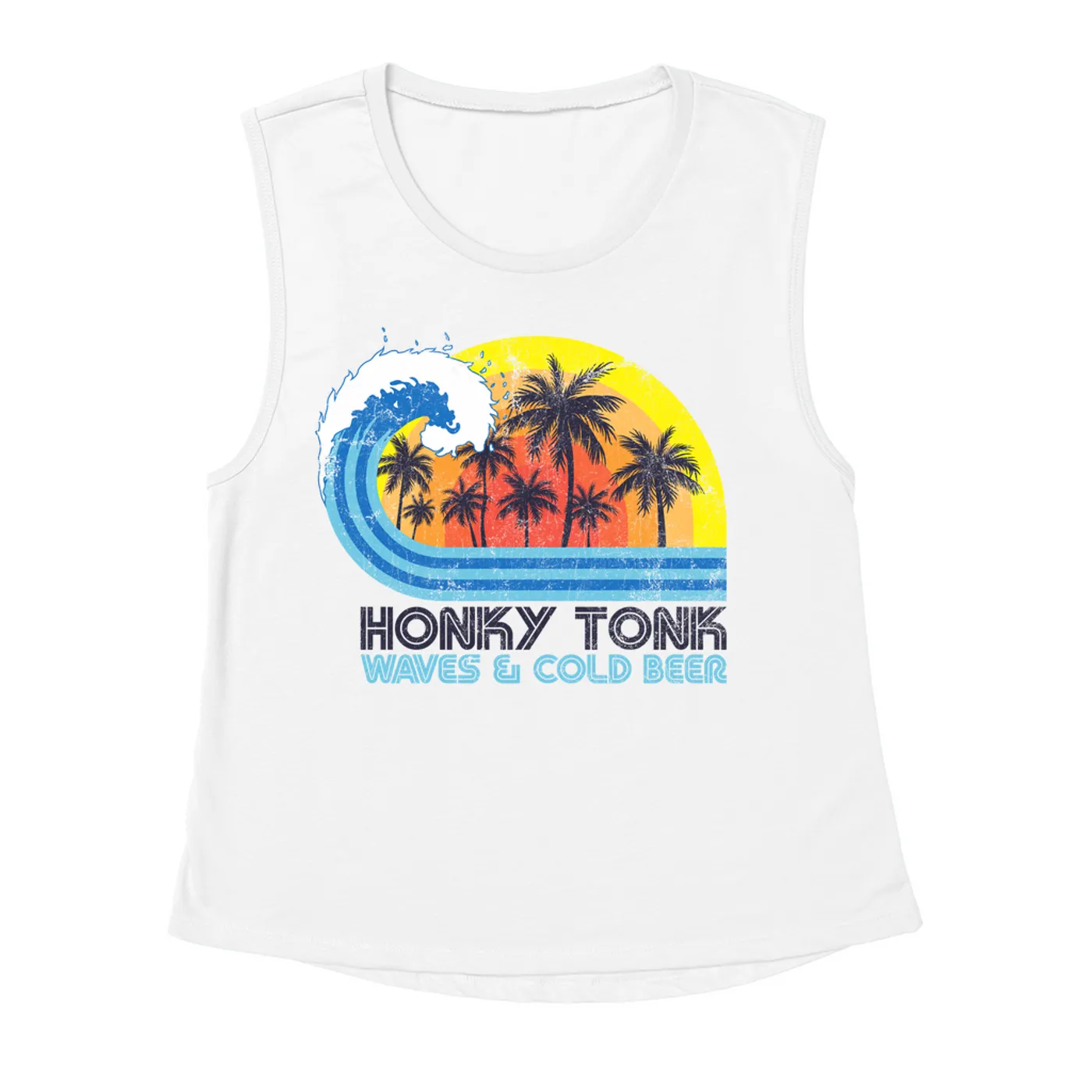 Music Life - Honky Tonk Merchbar Music Life Muscle Tank | Honky Tonk, Waves & Beer Merchbar Music Life Tank Top
