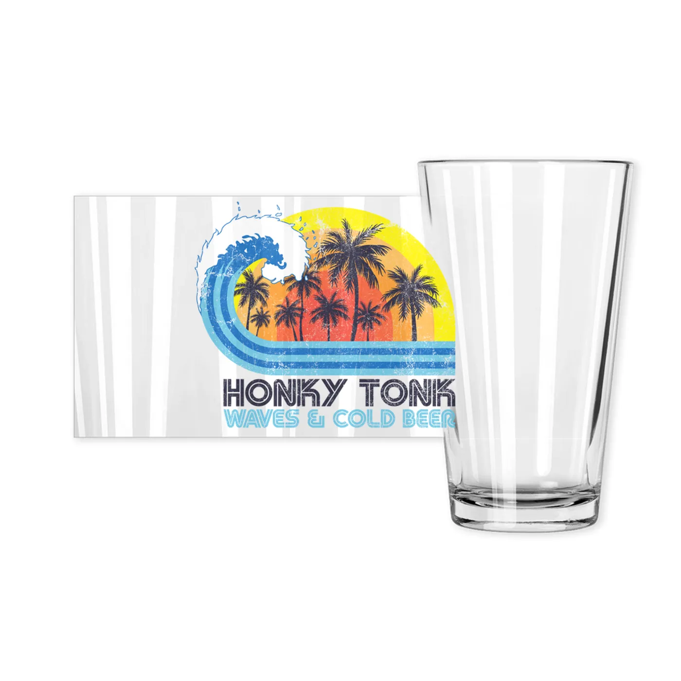 Music Life - Honky Tonk Merchbar Music Life Pint Glass | Honky Tonk, Waves & Beer Merchbar Music Life Pint Glass