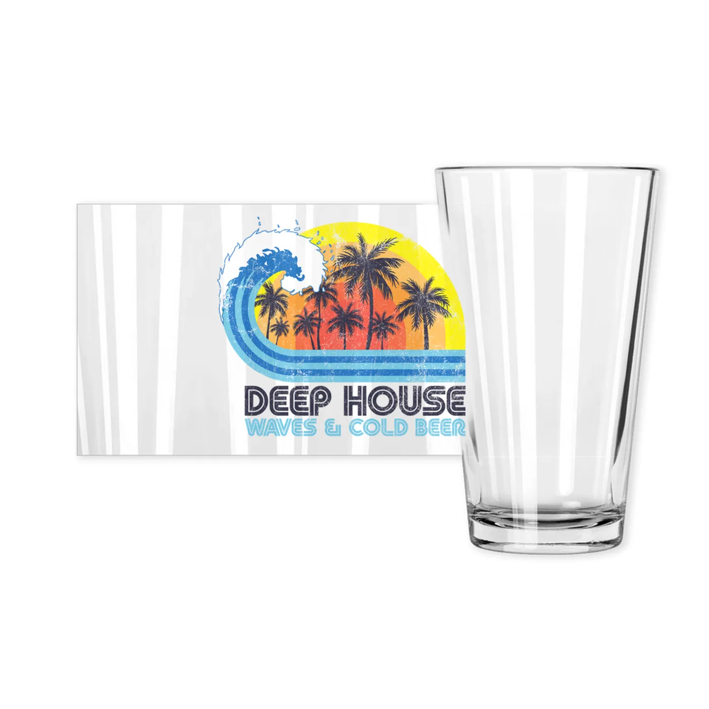 Music Life - Deep House Merchbar Music Life Pint Glass | Deep House, Waves & Beer Merchbar Music Life Pint Glass