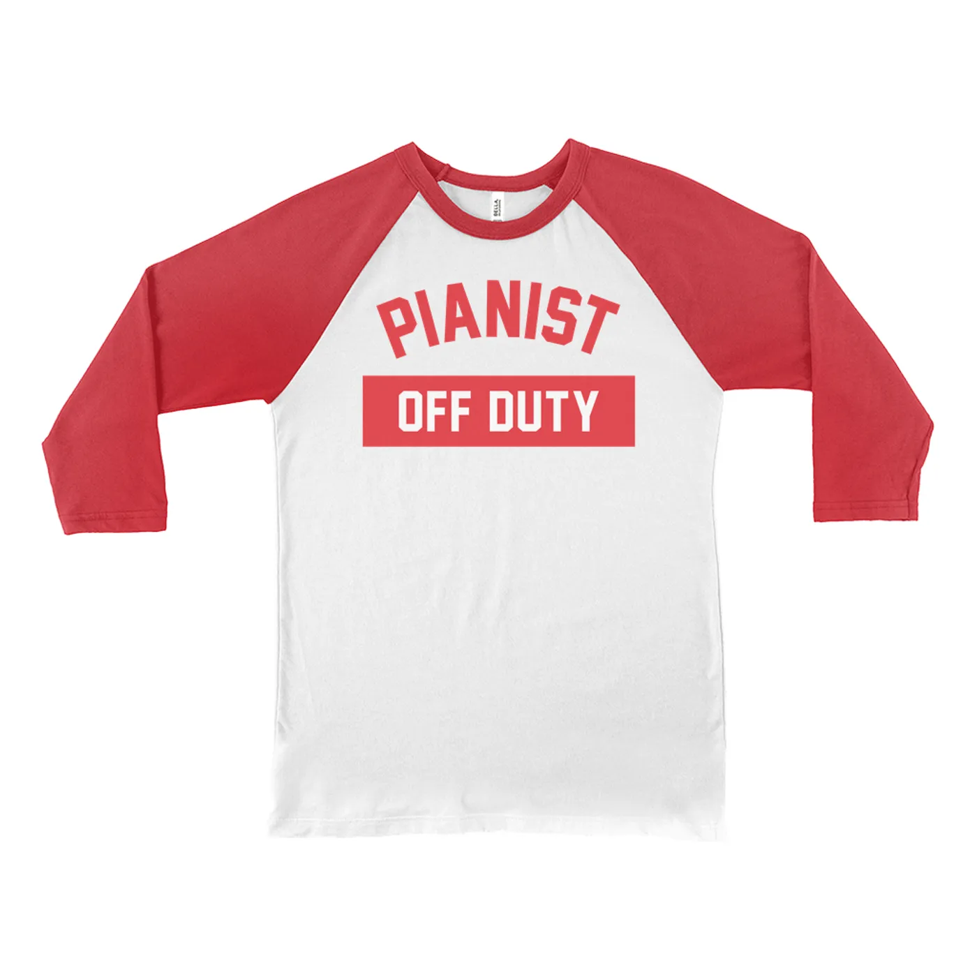 Music Life - Pianist Merchbar Music Life 3/4 Sleeve Baseball Tee | Pianist Off Duty Merchbar Music Life Shirt