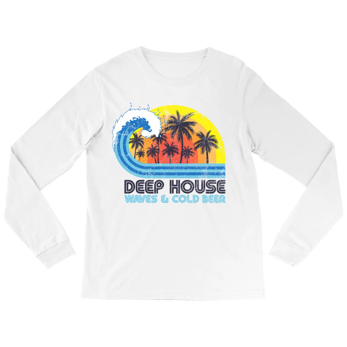 Music Life - Deep House Merchbar Music Life Long Sleeve Shirt | Deep House, Waves & Beer Merchbar Music Life Shirt