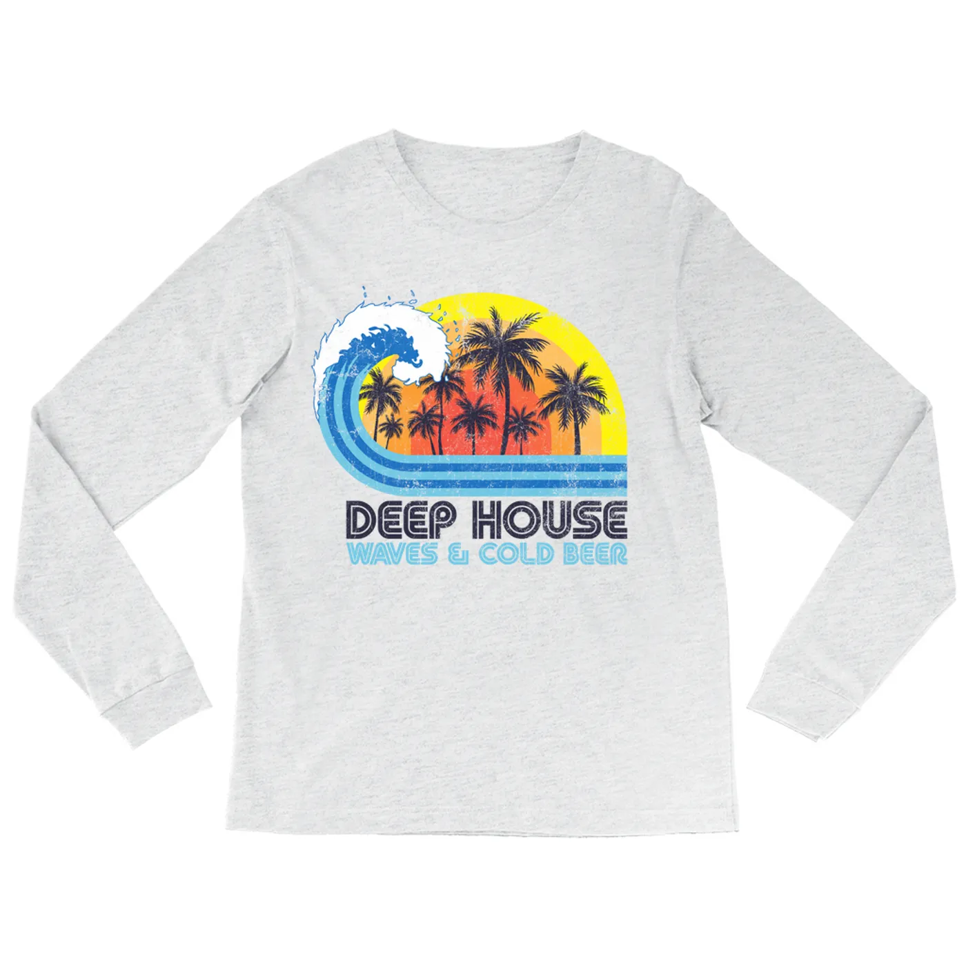Music Life - Deep House Merchbar Music Life Long Sleeve Shirt | Deep House, Waves & Beer Merchbar Music Life Shirt