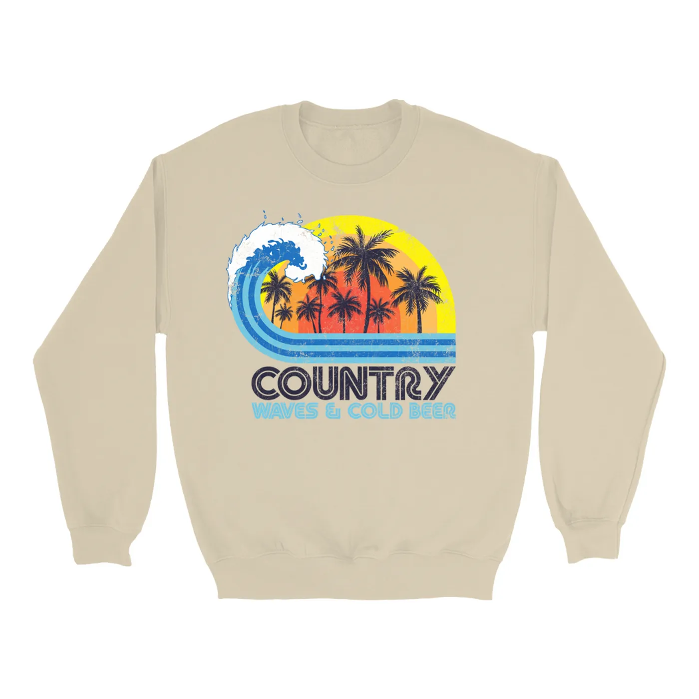 Merchbar Music Life Sweatshirt | Music Life - Country, Waves & Beer Merchbar Music Life Sweatshirt