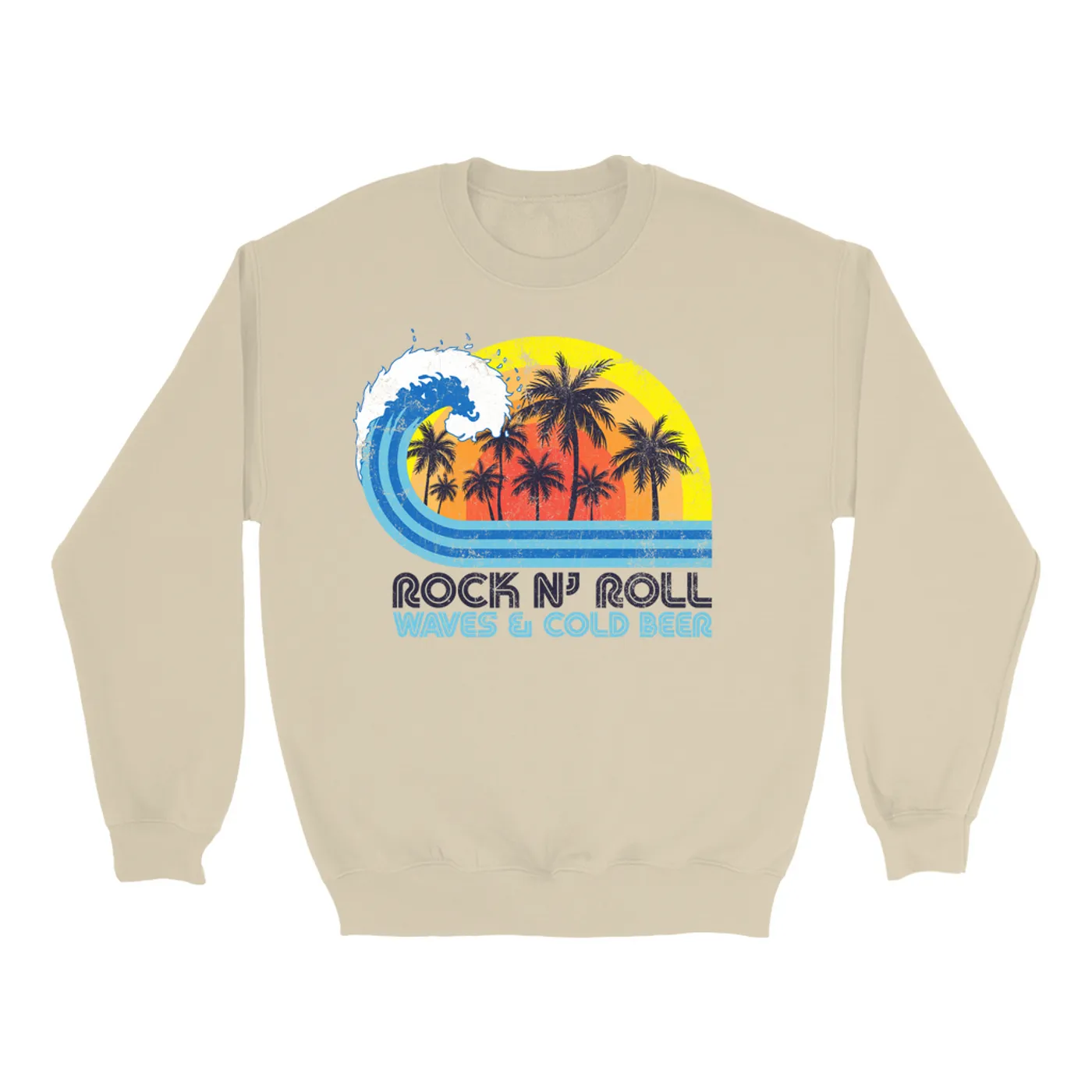 Music Life -Rock N’ Roll Merchbar Music Life Sweatshirt | Rock n’ Roll, Waves & Beer Merchbar Music Life Sweatshirt