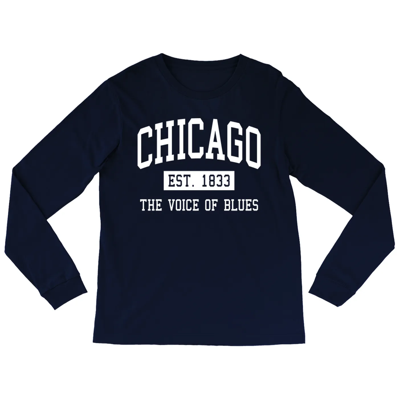 Music Life - Blues Merchbar Music Life Long Sleeve Shirt | Chicago Voice of Blues Est. 1833 Merchbar Music Life Shirt