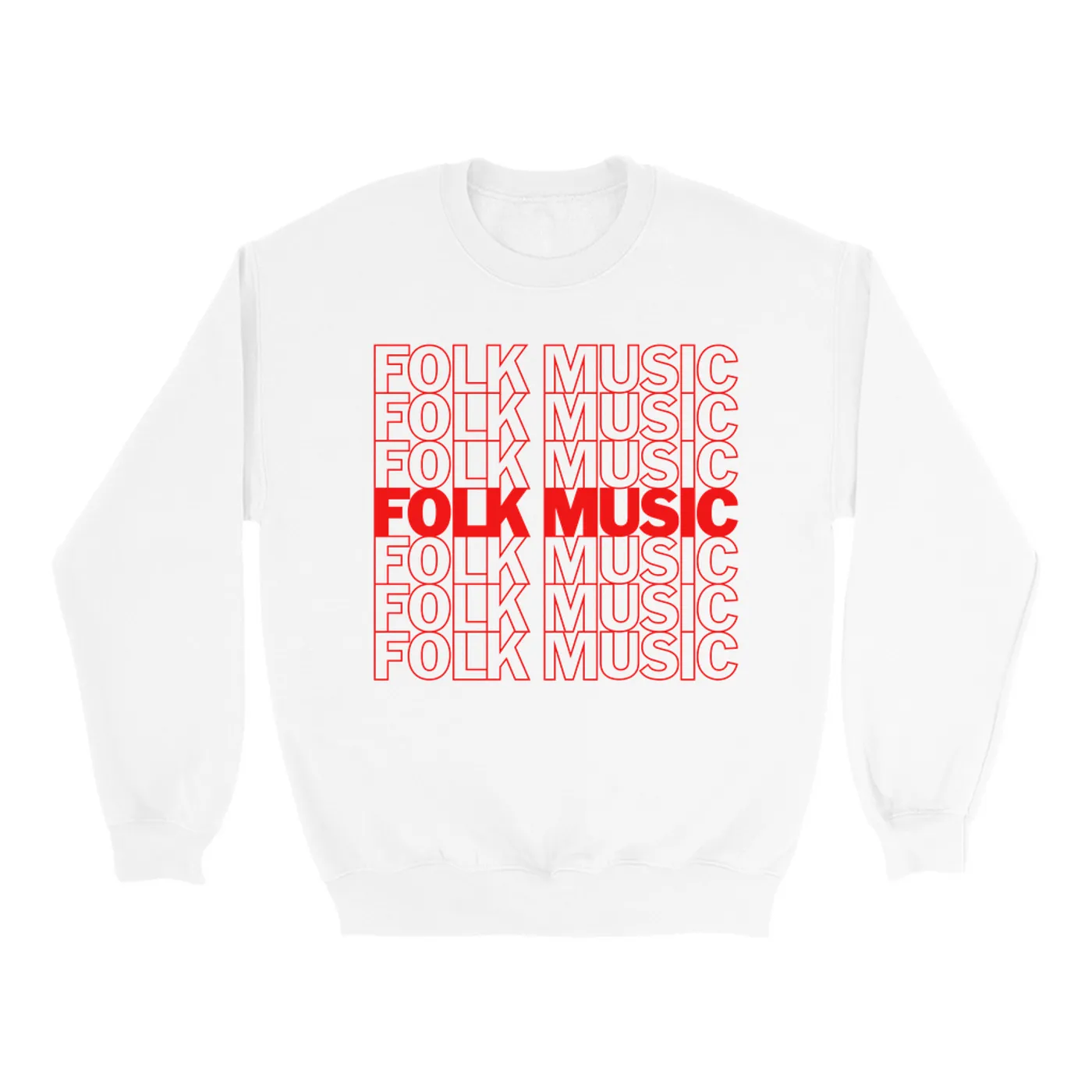 Music Life - Folk Merchbar Music Life Sweatshirt | Folk Music On Repeat Merchbar Music Life Sweatshirt