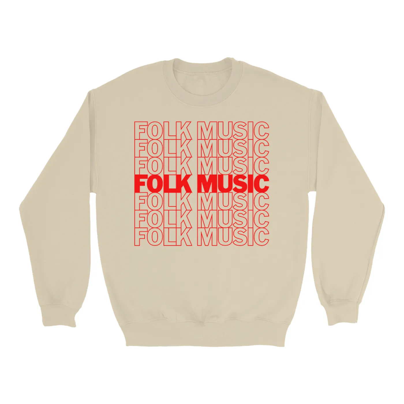 Music Life - Folk Merchbar Music Life Sweatshirt | Folk Music On Repeat Merchbar Music Life Sweatshirt