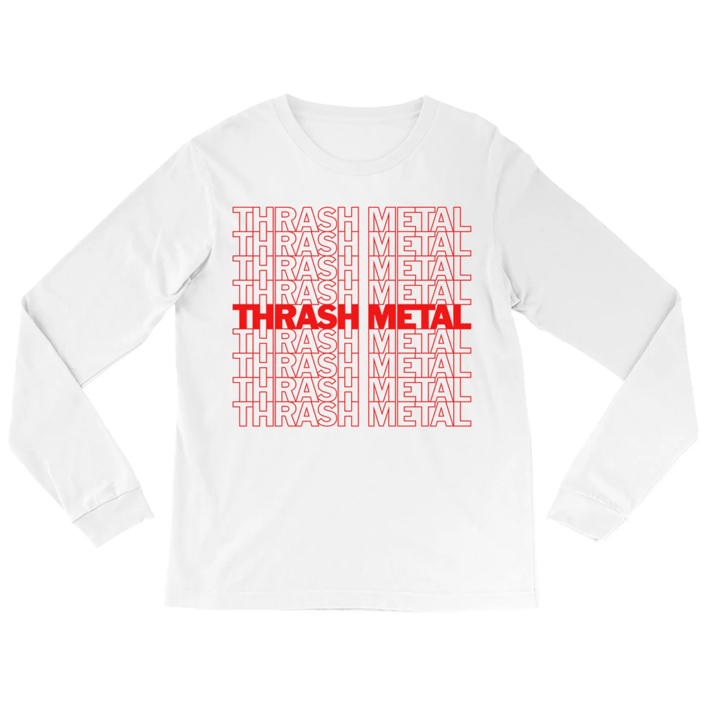 Music Life - Thrash Metal Merchbar Music Life Long Sleeve Shirt | Thrash Metal On Repeat Merchbar Music Life Shirt