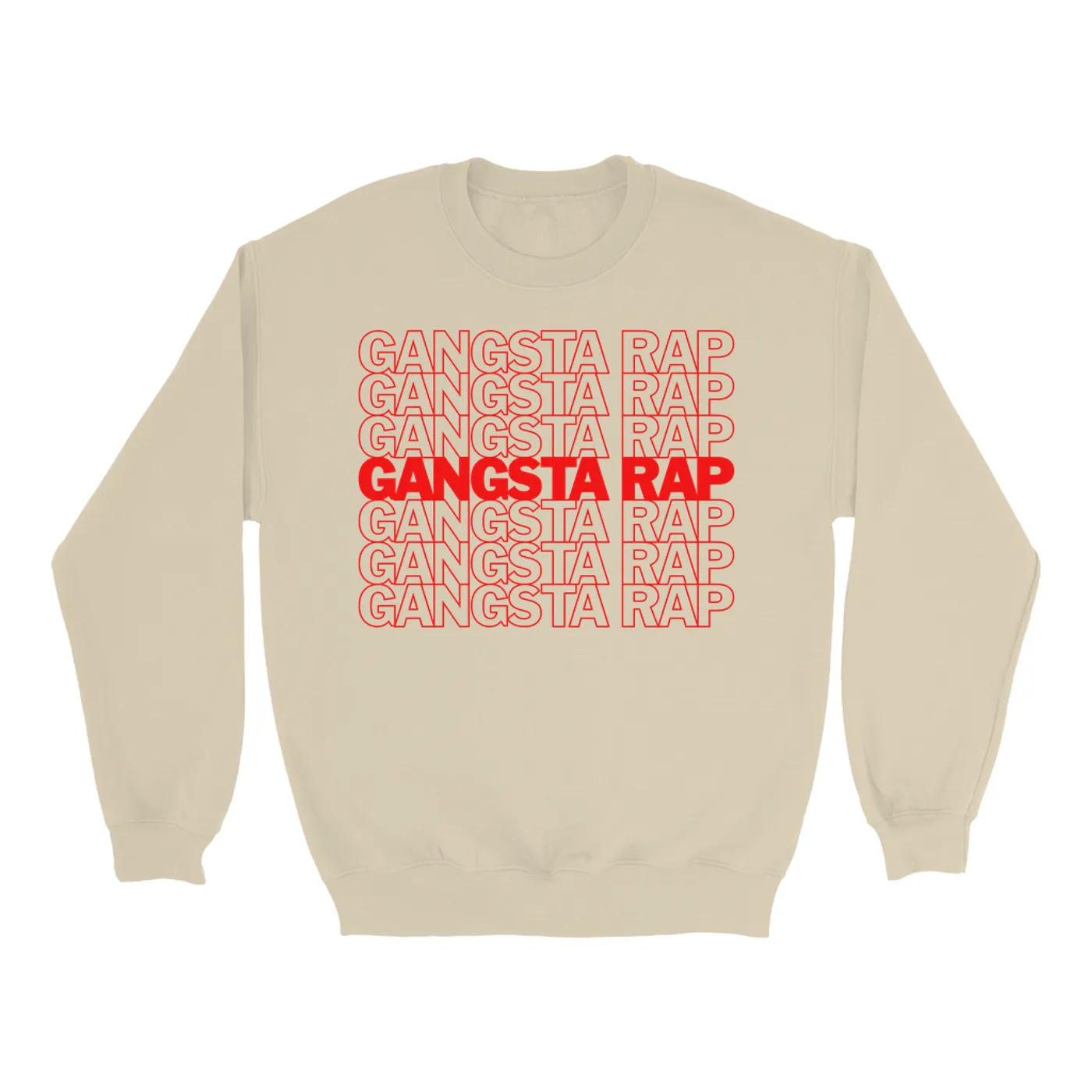 Music Life - Gangsta Rap Merchbar Music Life Sweatshirt | Gangsta Rap On Repeat Merchbar Music Life Sweatshirt