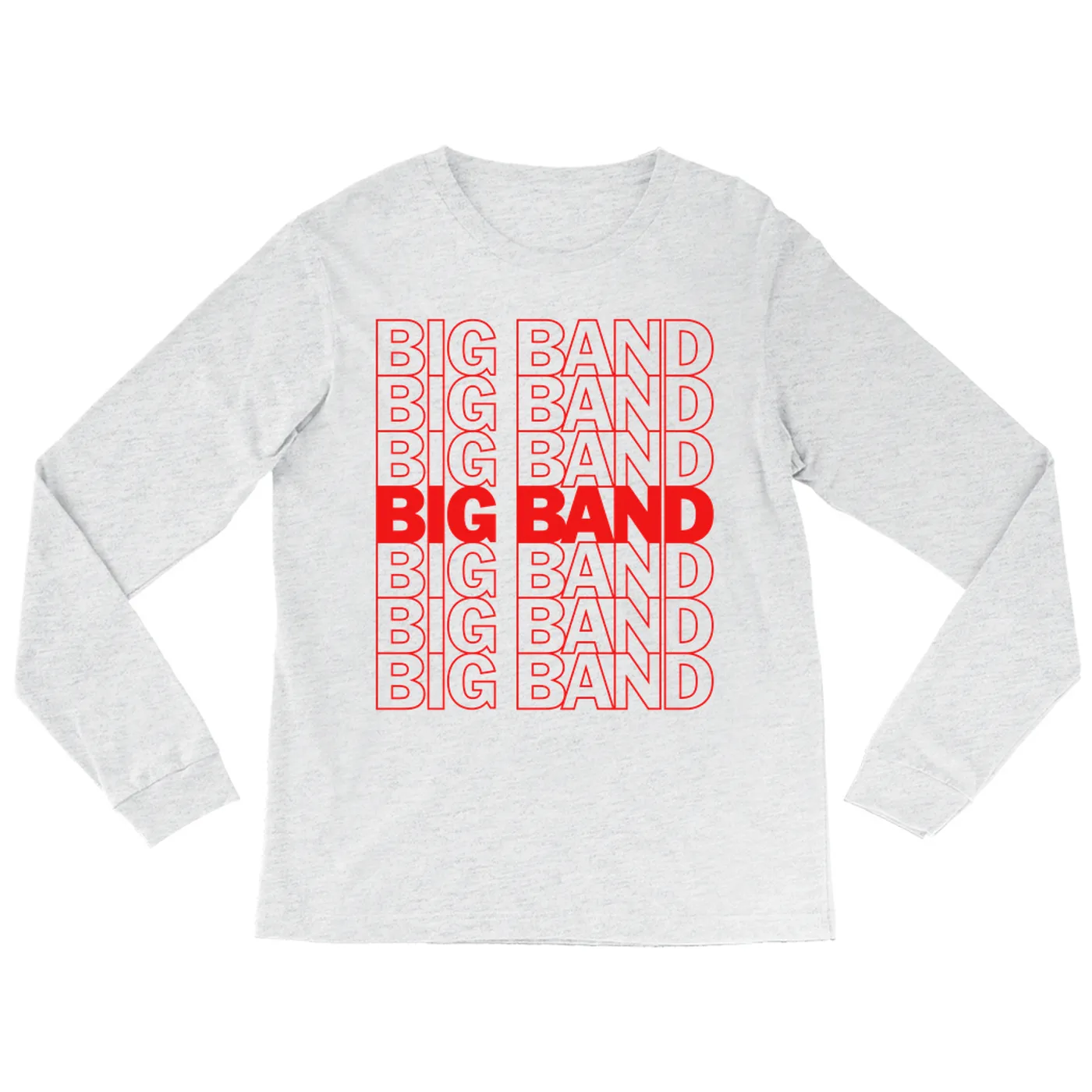 Music Life - Big Band Merchbar Music Life Long Sleeve Shirt | Big Band On Repeat Merchbar Music Life Shirt