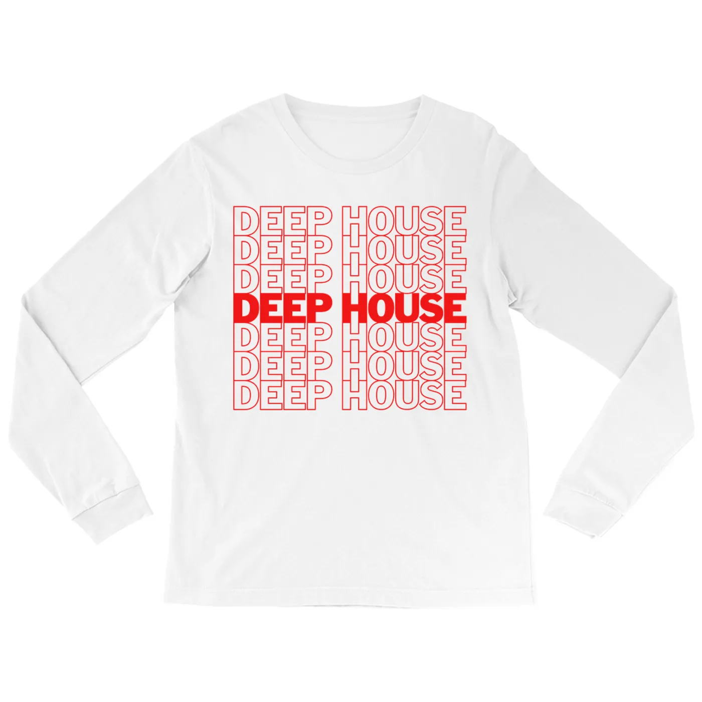 Music Life - Deep House Merchbar Music Life Long Sleeve Shirt | Deep House On Repeat Merchbar Music Life Shirt