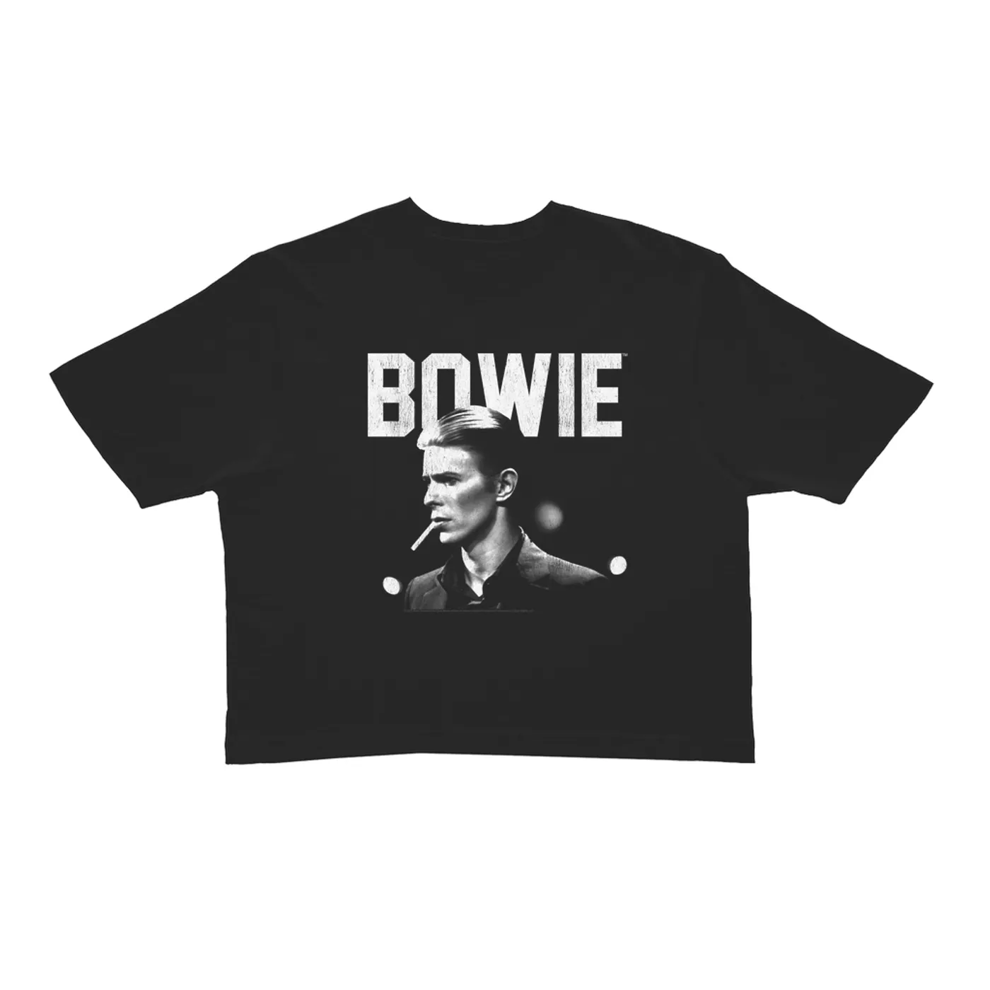 David Bowie Ladies' Crop Tee | Bowie's The Man Who Fell To Earth Design David Bowie Crop T-shirt