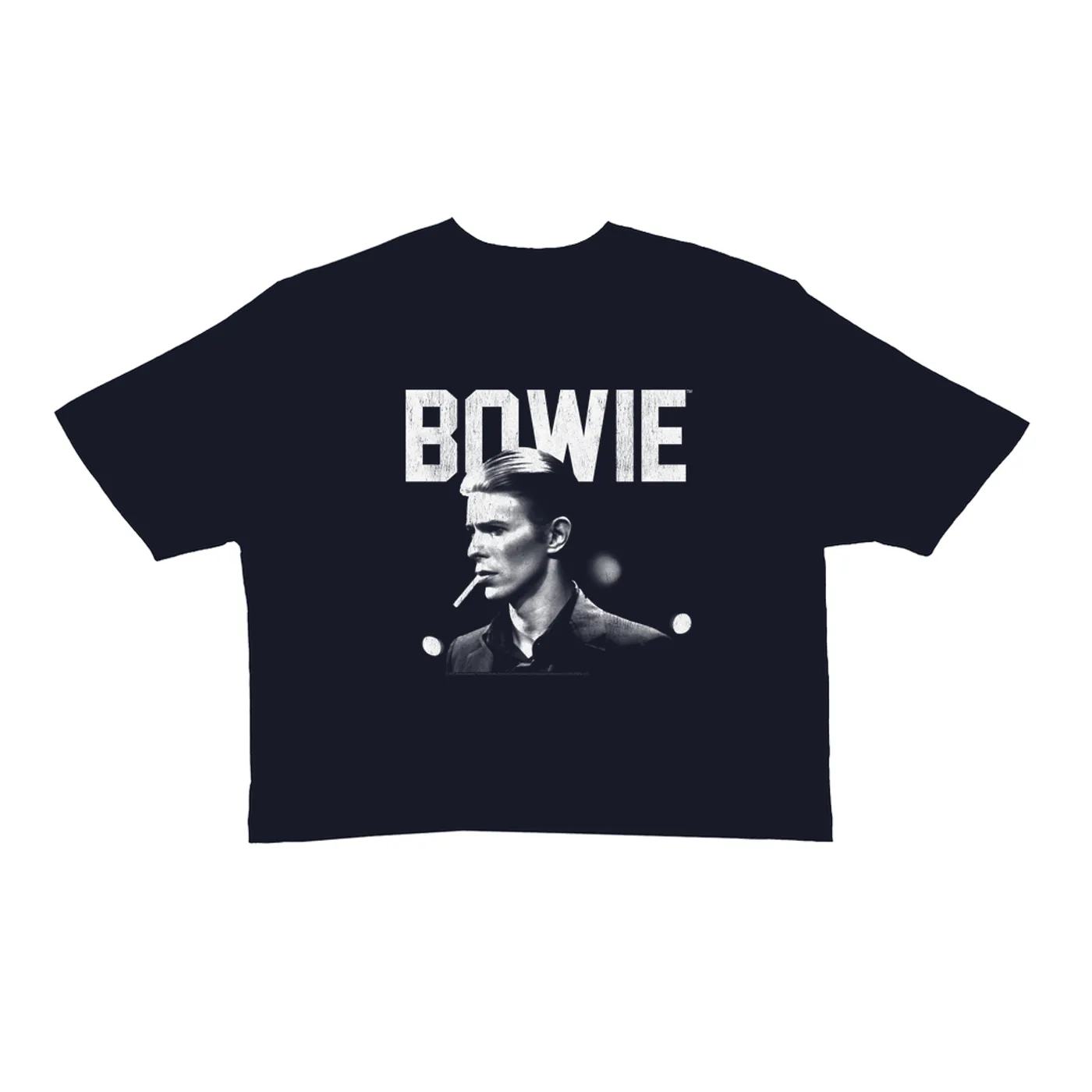 David Bowie Ladies' Crop Tee | Bowie's The Man Who Fell To Earth Design David Bowie Crop T-shirt