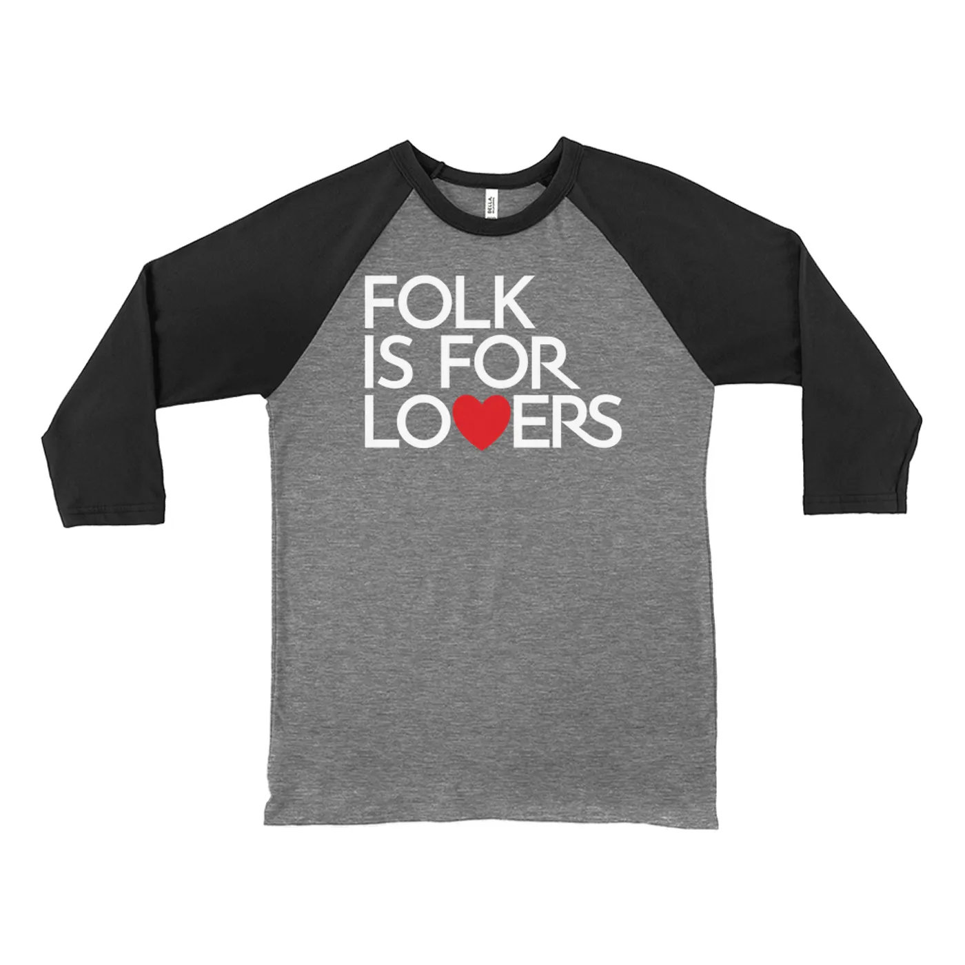 Music Life - Folk Merchbar Music Life 3/4 Sleeve Baseball Tee | Folk Is For Lovers Merchbar Music Life Shirt