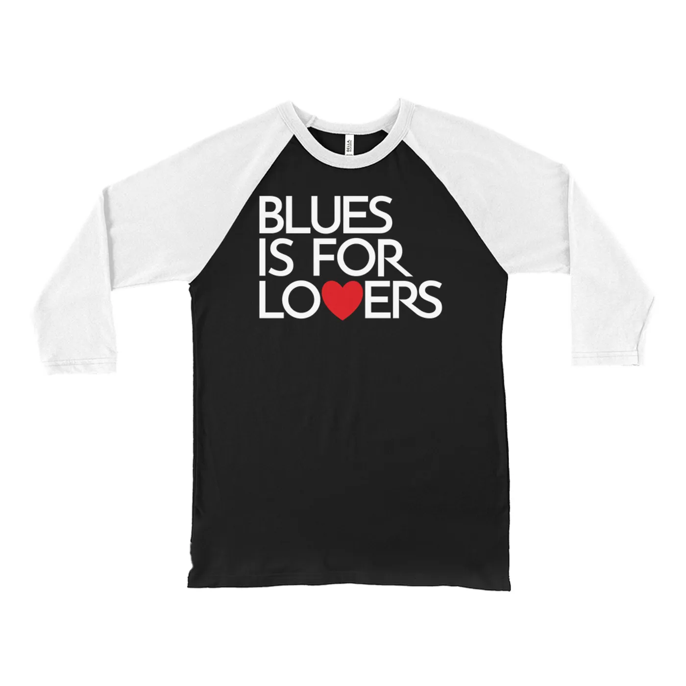 Music Life - Blues Merchbar Music Life 3/4 Sleeve Baseball Tee | Blues Is For Lovers Merchbar Music Life Shirt