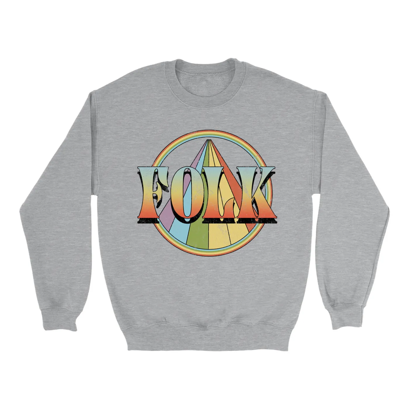 Music Life - Folk Merchbar Music Life Sweatshirt | Retro Folk Distressed Merchbar Music Life Sweatshirt