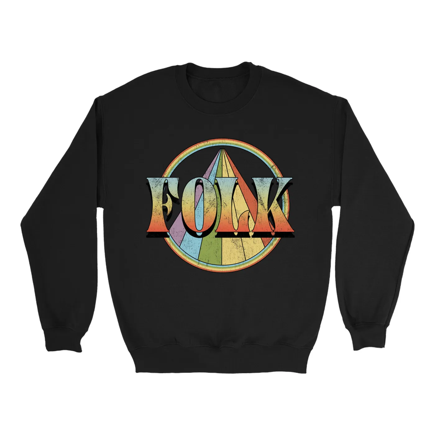 Music Life - Folk Merchbar Music Life Sweatshirt | Retro Folk Distressed Merchbar Music Life Sweatshirt