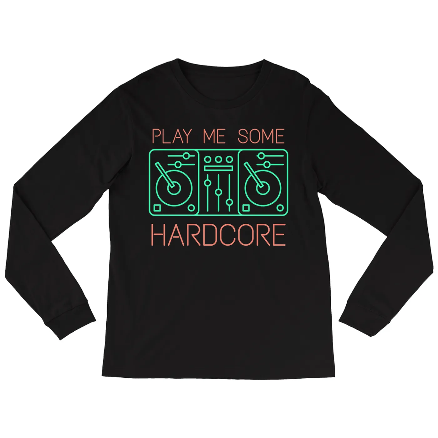 Music Life - Hardcore Merchbar Music Life Long Sleeve Shirt | Play Me Some Hardcore Merchbar Music Life Shirt