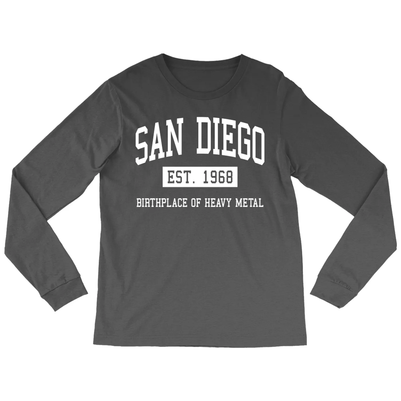 Music Life - Heavy Metal Merchbar Music Life Long Sleeve Shirt | San Diego Birthplace of Heavy Metal Est. 1968 Merchbar Music Life Shirt