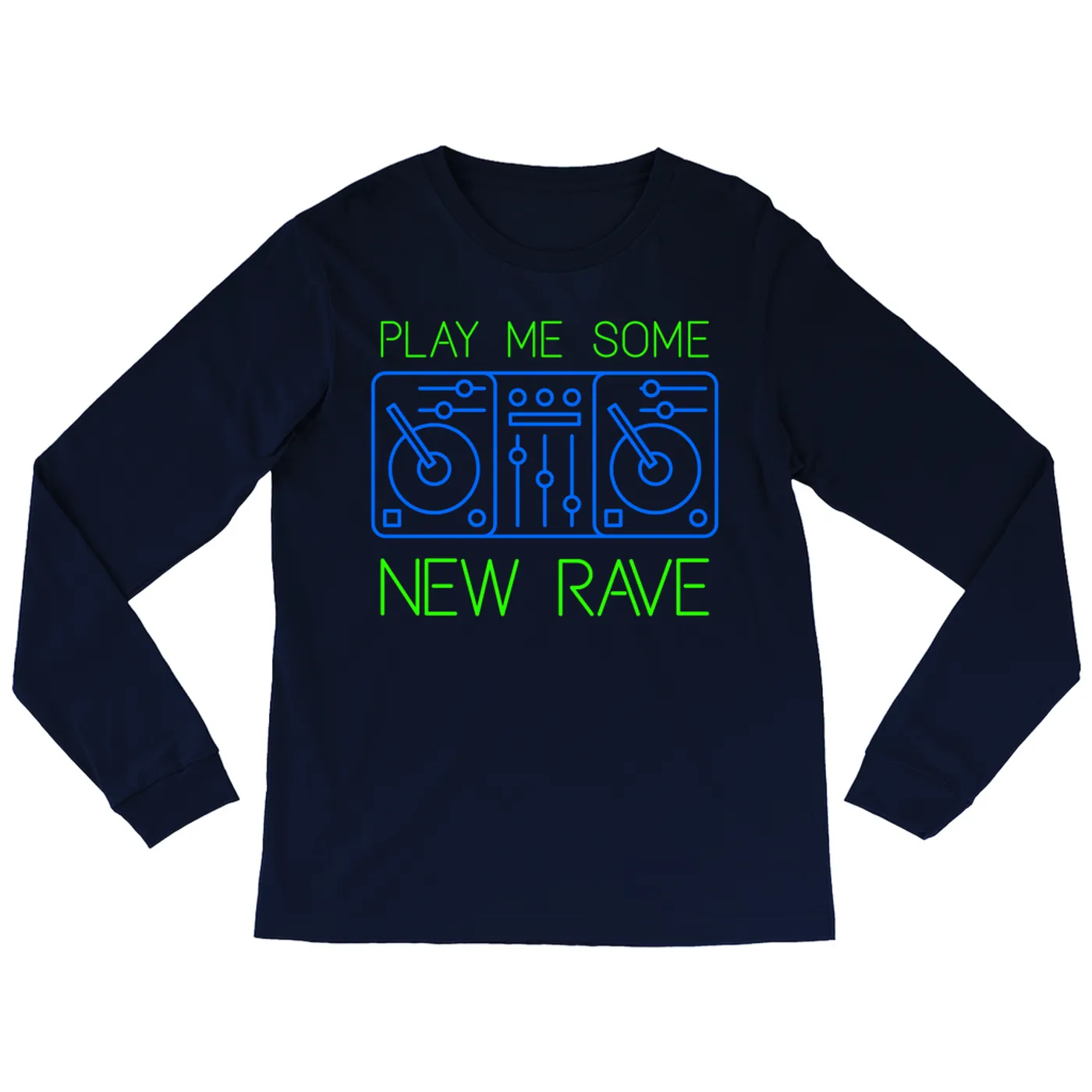 Music Life - New Rave Merchbar Music Life Long Sleeve Shirt | Play Me Some New Rave Merchbar Music Life Shirt