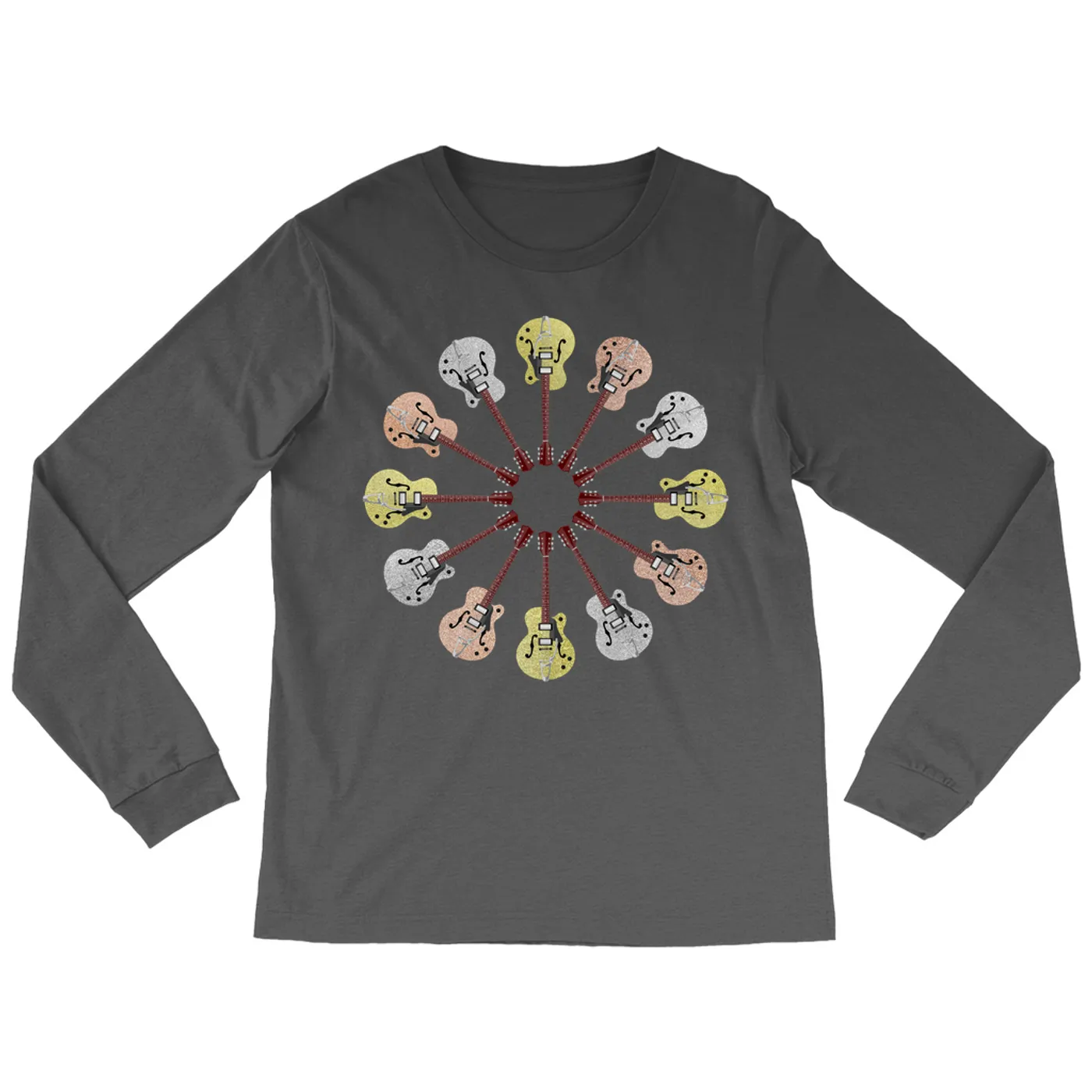 Music Life - Guitar Merchbar Music Life Long Sleeve Shirt | Royale Vintage Color Wheel Merchbar Music Life Shirt