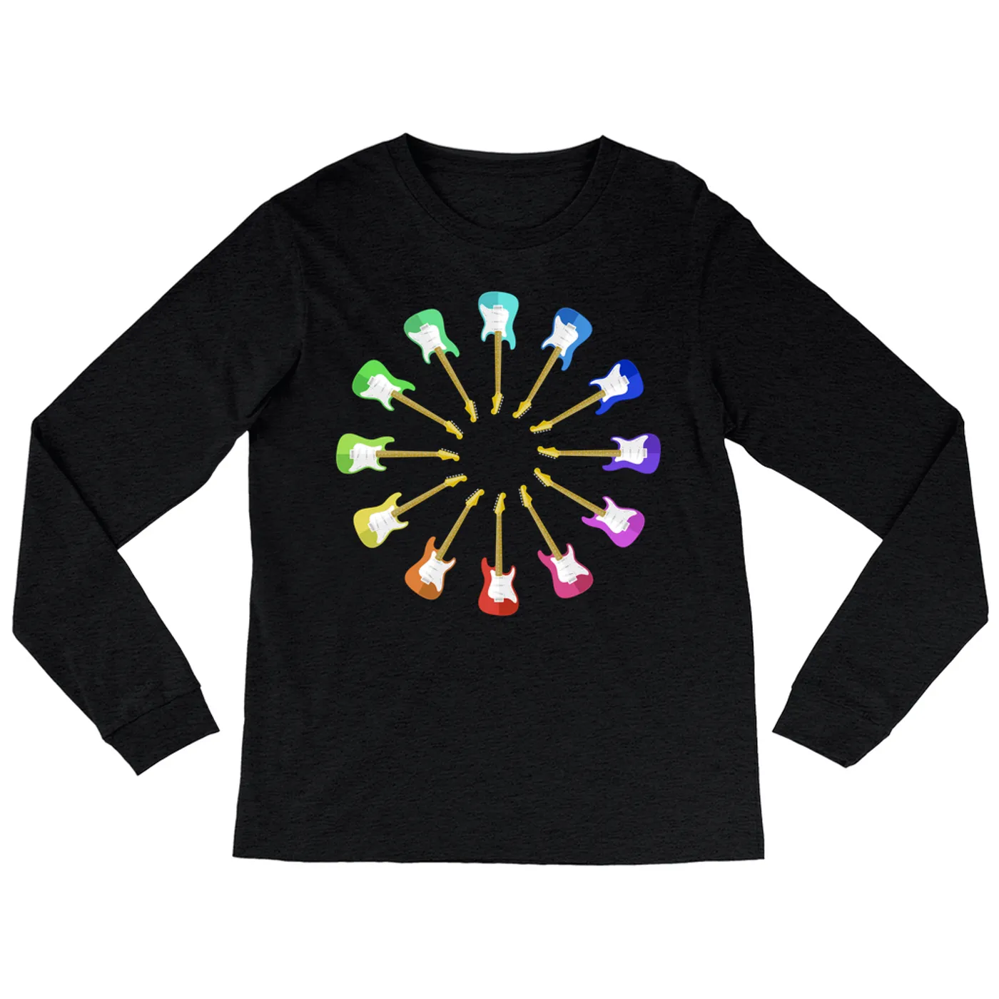 Music Life - Guitar Merchbar Music Life Long Sleeve Shirt | ST-SKY Color Wheel Merchbar Music Life Shirt