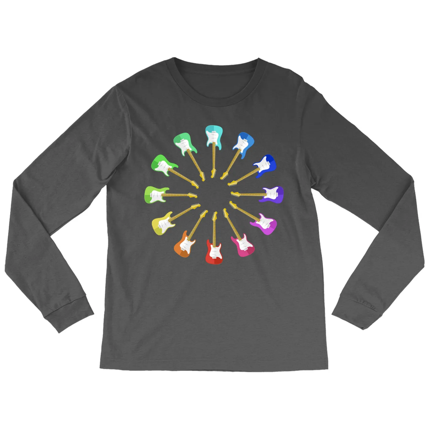Music Life - Guitar Merchbar Music Life Long Sleeve Shirt | ST-SKY Color Wheel Merchbar Music Life Shirt