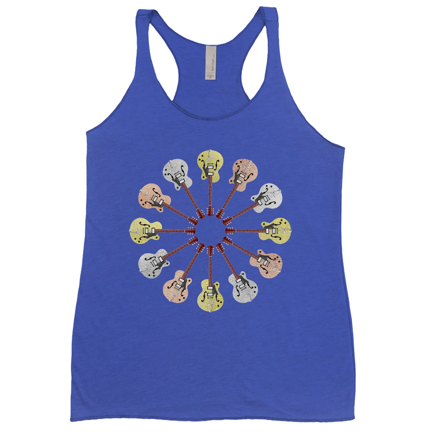 Music Life - Guitar Merchbar Music Life Ladies' Tank Top | Royale Vintage Color Wheel Merchbar Music Life Shirt