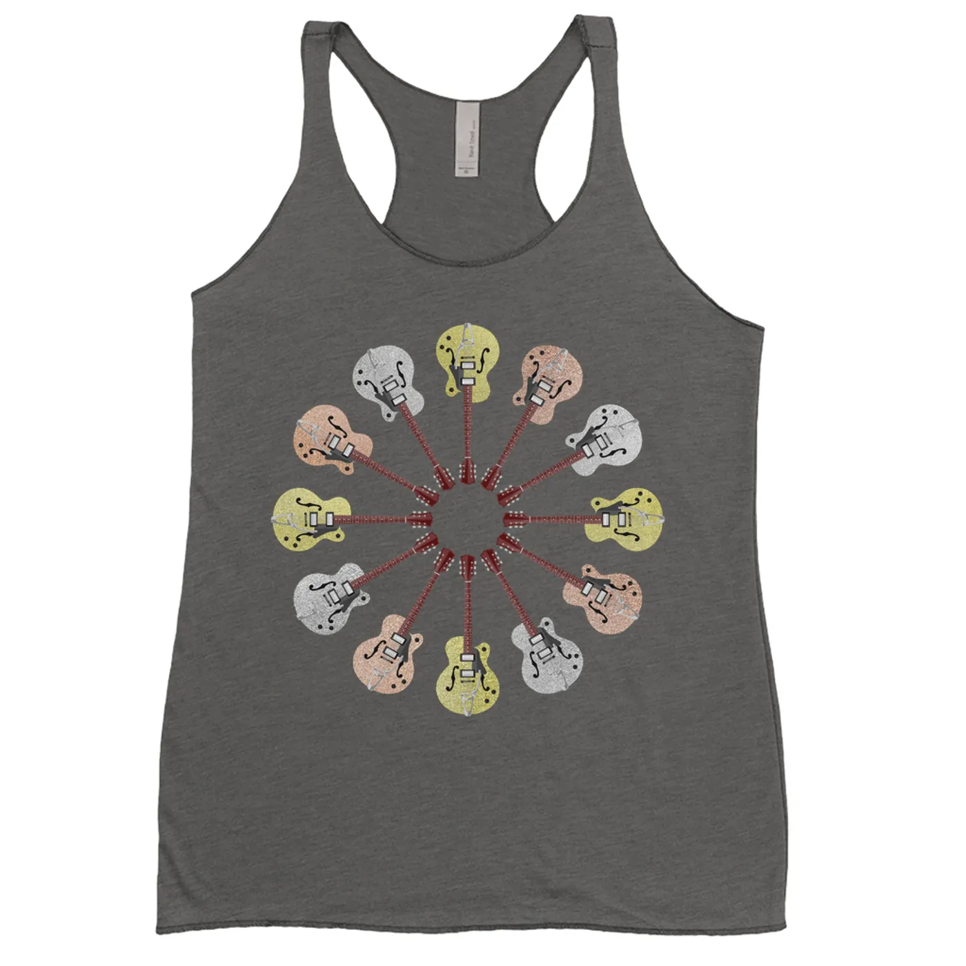 Music Life - Guitar Merchbar Music Life Ladies' Tank Top | Royale Vintage Color Wheel Merchbar Music Life Shirt