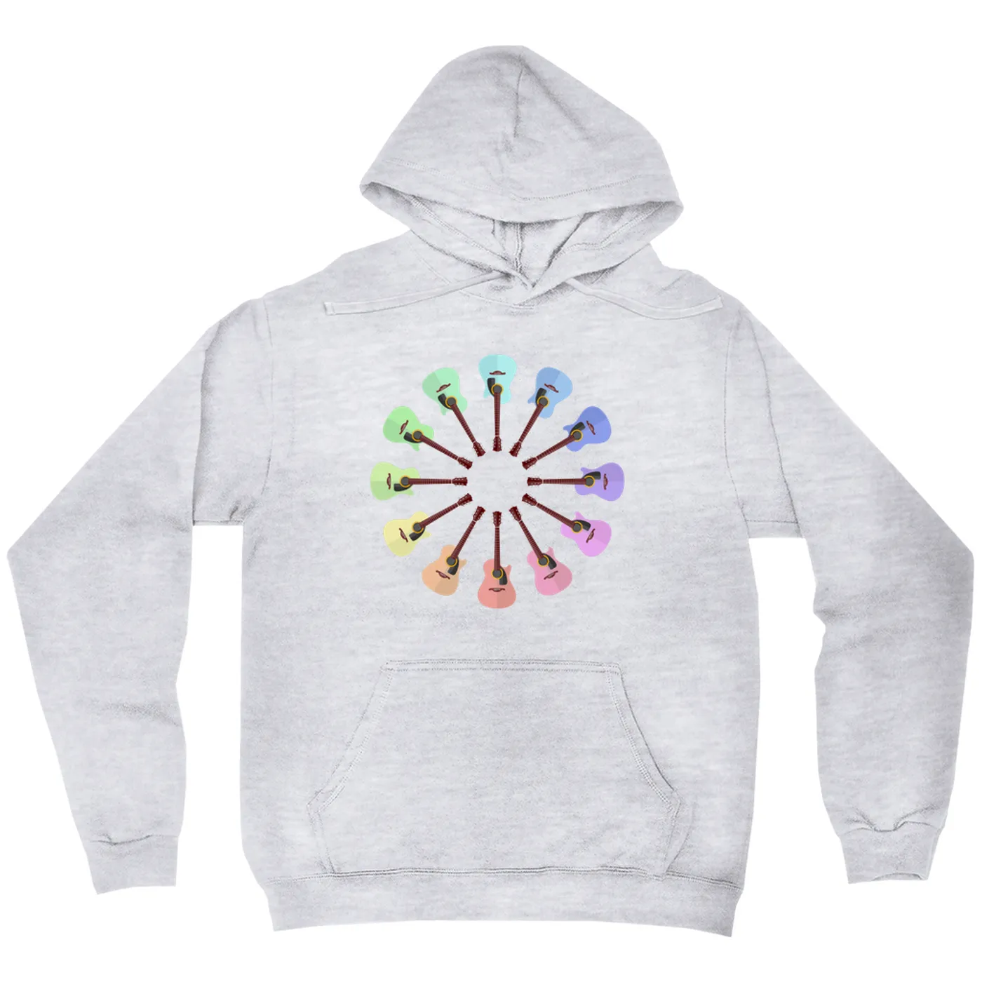Music Life - Guitar Merchbar Music Life Hoodie | Cut-Away Acoustic Color Wheel Merchbar Music Life Hoodie