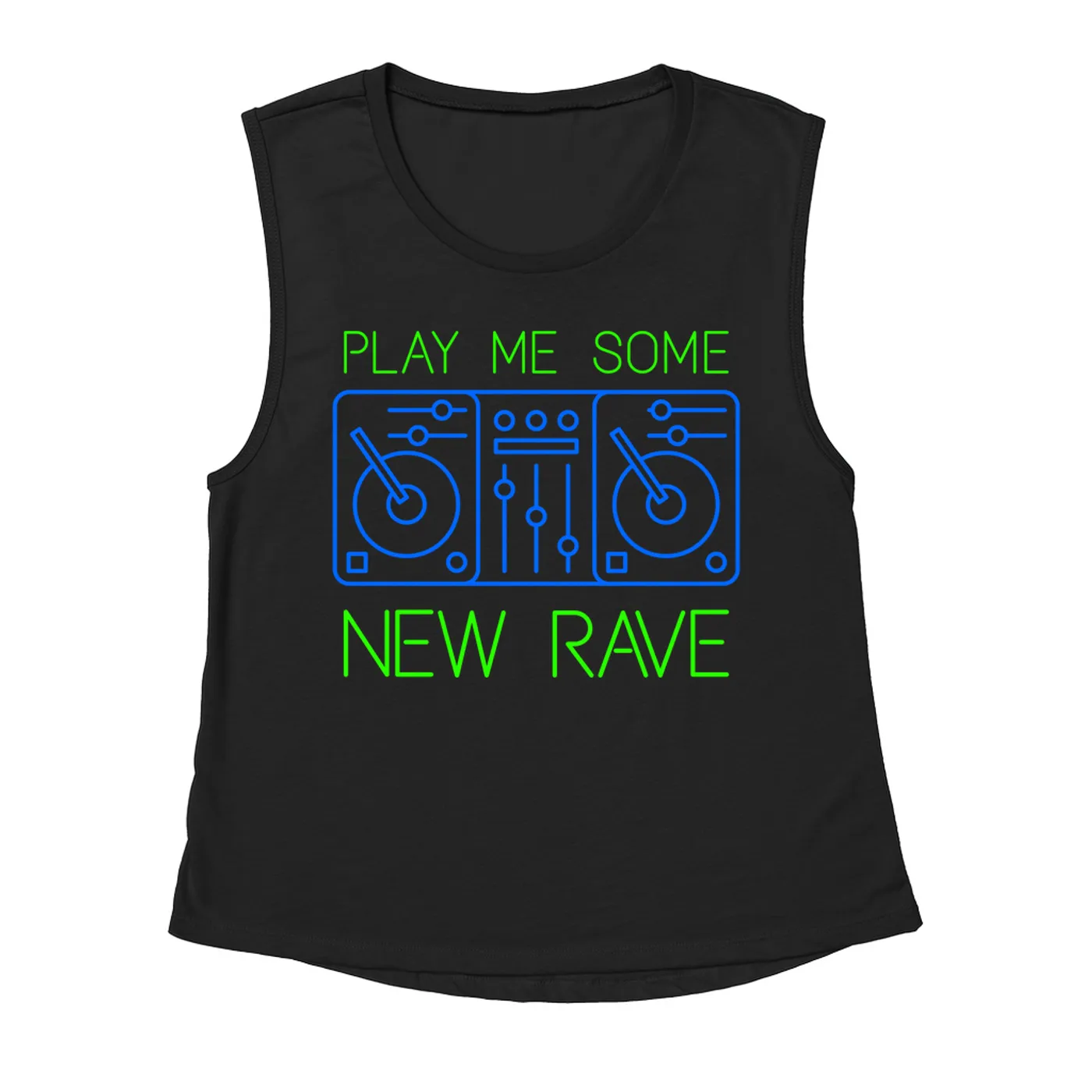 Music Life - New Rave Merchbar Music Life Muscle Tank | Play Me Some New Rave Merchbar Music Life Tank Top