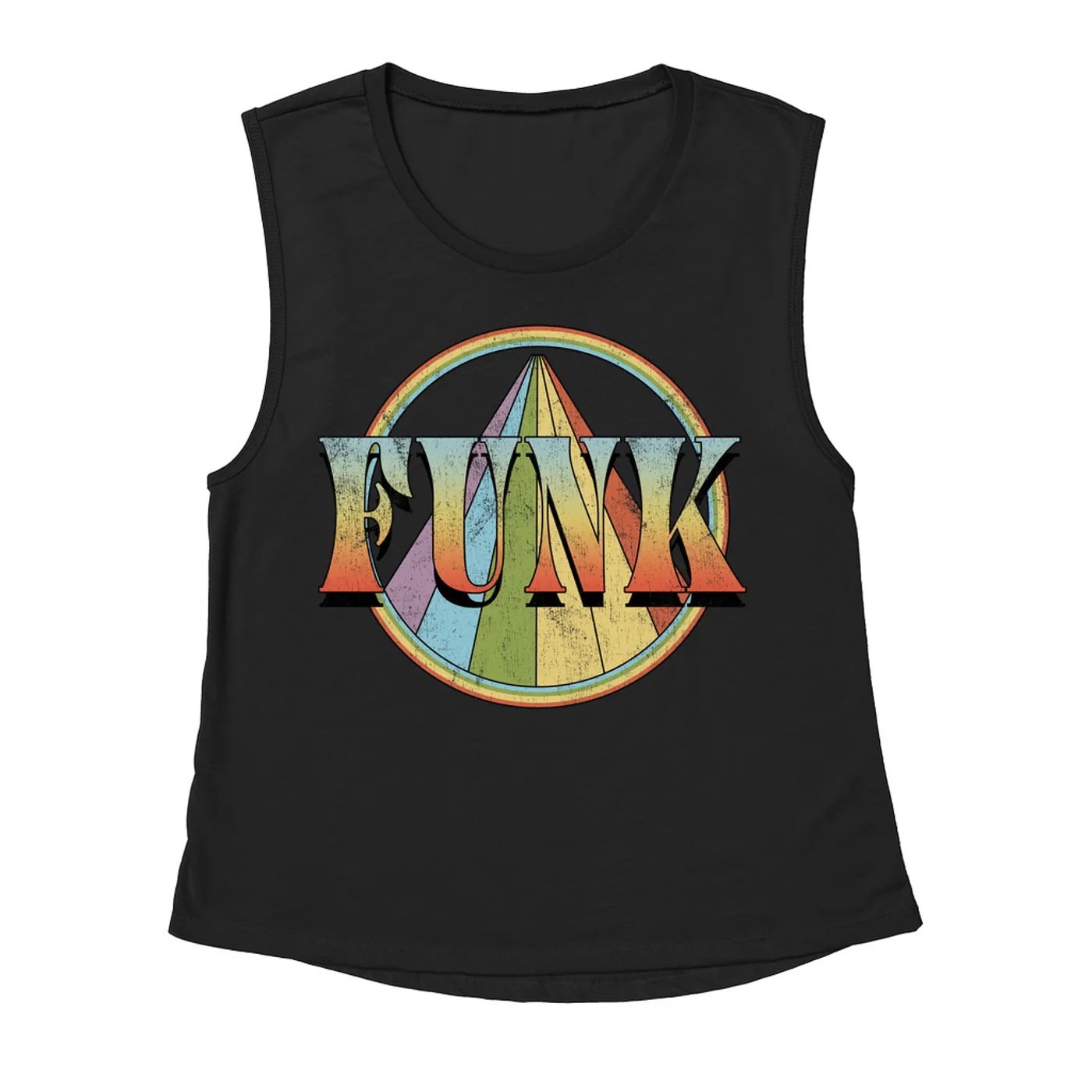 Music Life - Funk Merchbar Music Life Muscle Tank | Retro Funk Distressed Merchbar Music Life Tank Top