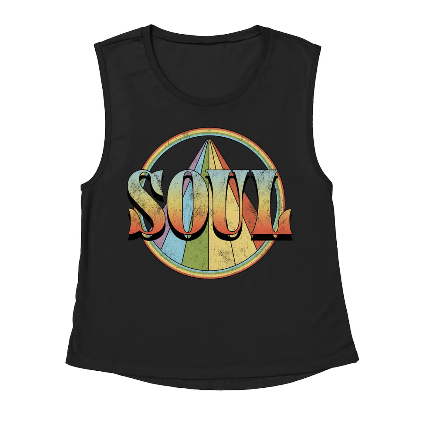 Music Life - Soul Merchbar Music Life Muscle Tank | Retro Soul Distressed Merchbar Music Life Tank Top