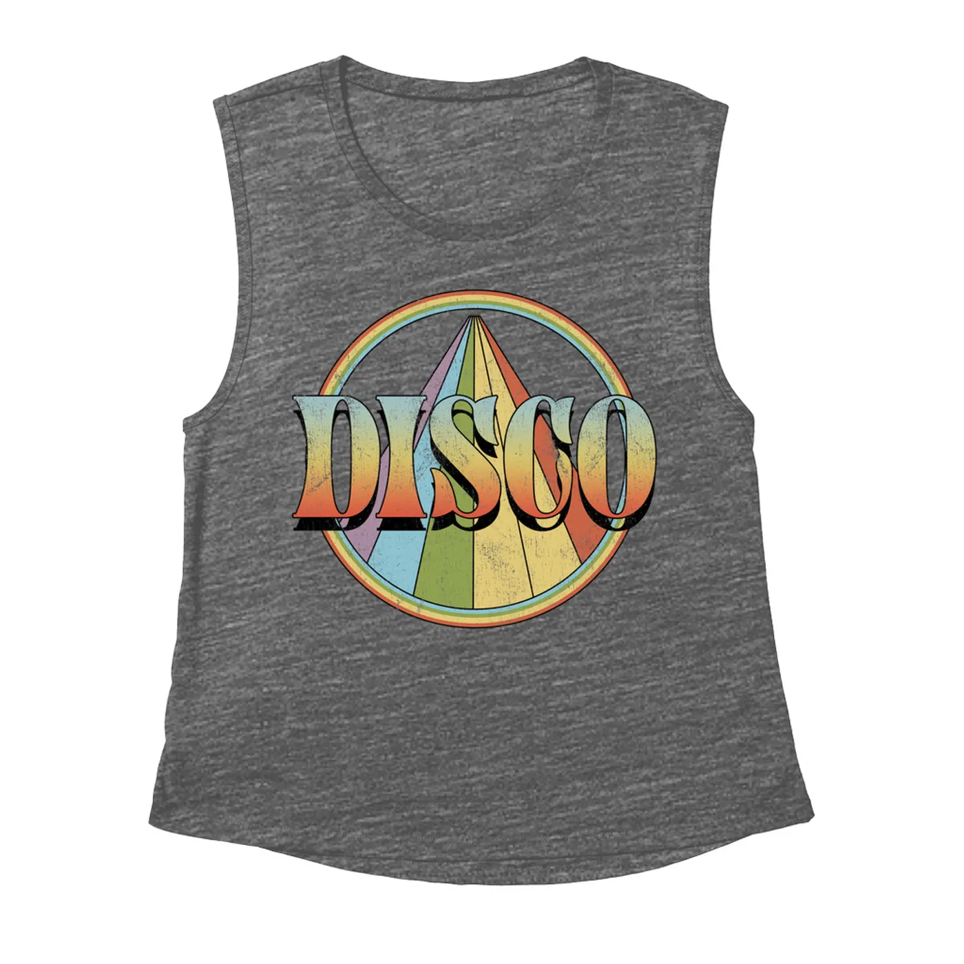 Music Life - Disco Merchbar Music Life Muscle Tank | Retro Disco Distressed Merchbar Music Life Tank Top