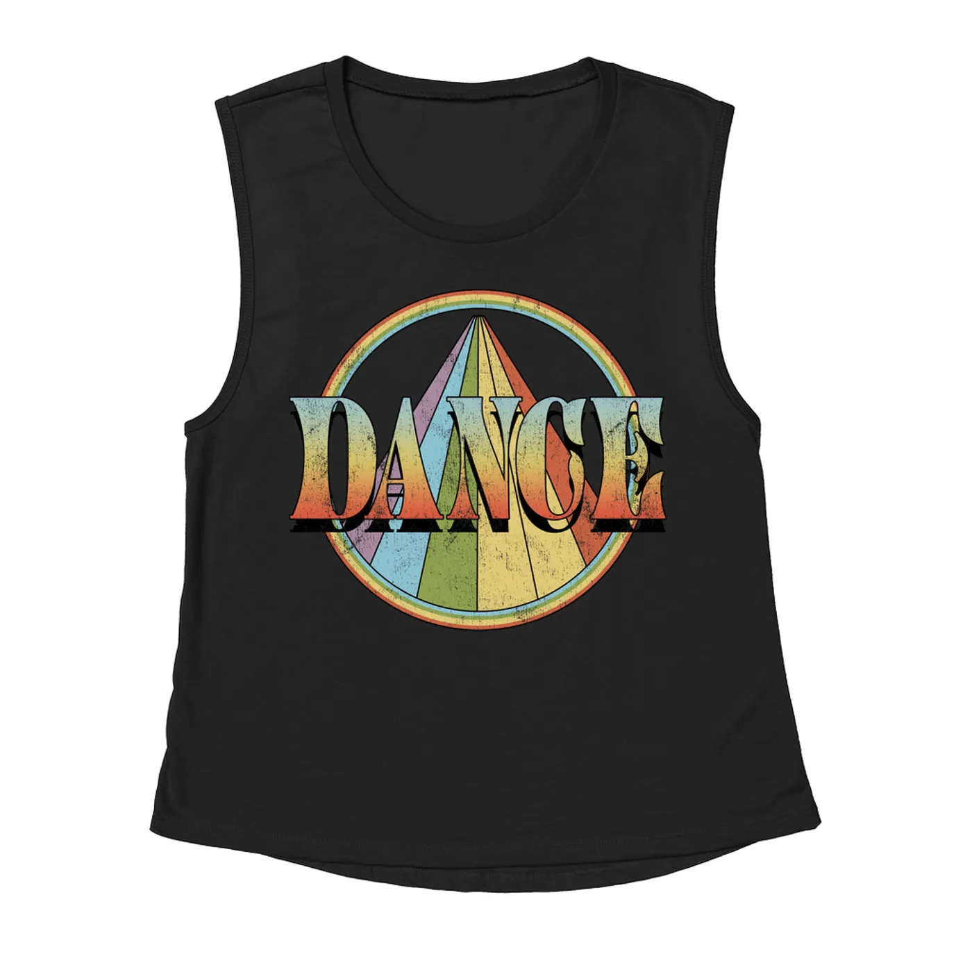 Music Life - Dance Merchbar Music Life Muscle Tank | Retro Dance Distressed Merchbar Music Life Tank Top
