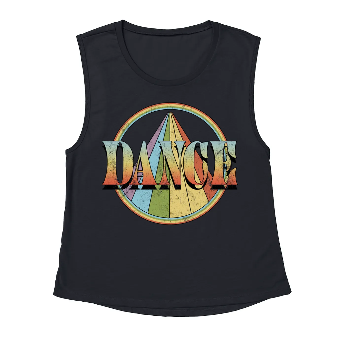 Music Life - Dance Merchbar Music Life Muscle Tank | Retro Dance Distressed Merchbar Music Life Tank Top