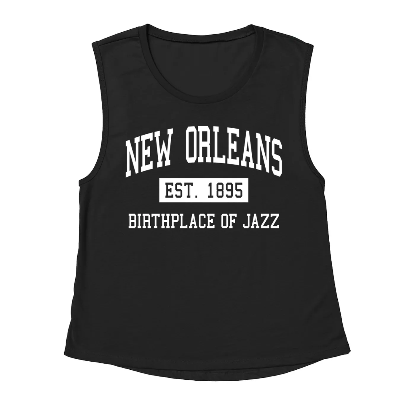 Music Life - Jazz Merchbar Music Life Muscle Tank | New Orleans Birthplace of Jazz Est. 1895 Merchbar Music Life Shirt