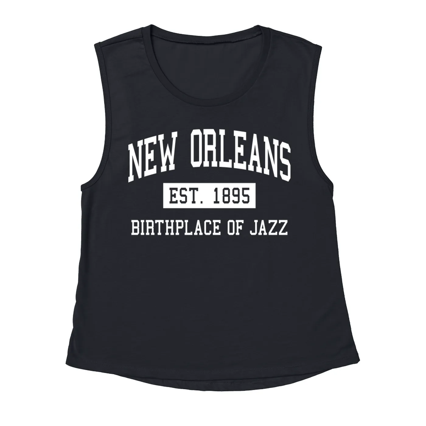 Music Life - Jazz Merchbar Music Life Muscle Tank | New Orleans Birthplace of Jazz Est. 1895 Merchbar Music Life Shirt
