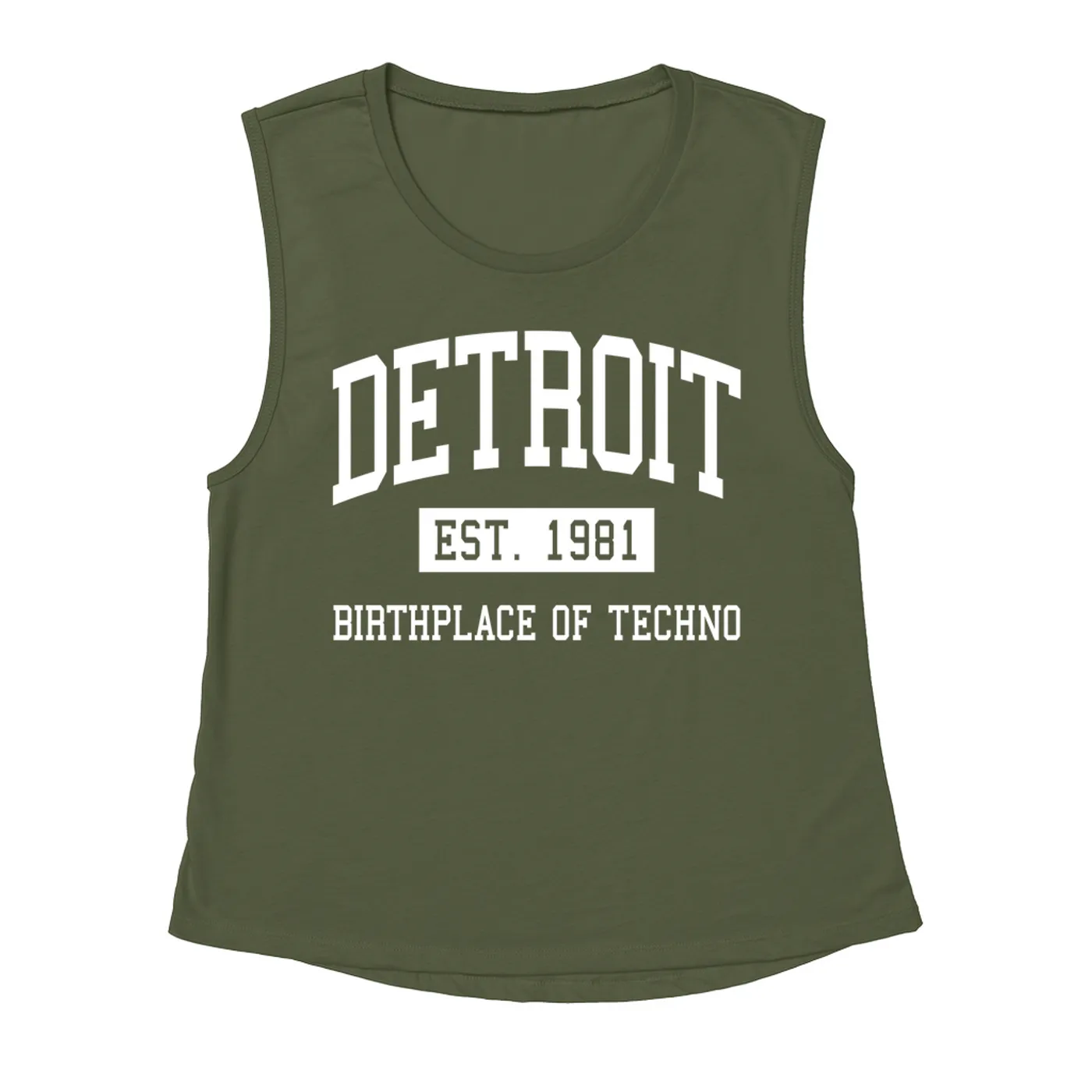 Music Life - Techno Merchbar Music Life Muscle Tank | Detroit Birthplace of Techno Est. 1981 Merchbar Music Life Shirt