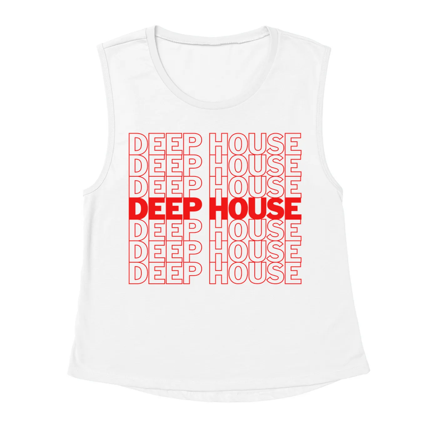 Music Life - Deep House Merchbar Music Life Muscle Tank | Deep House On Repeat Merchbar Music Life Shirt