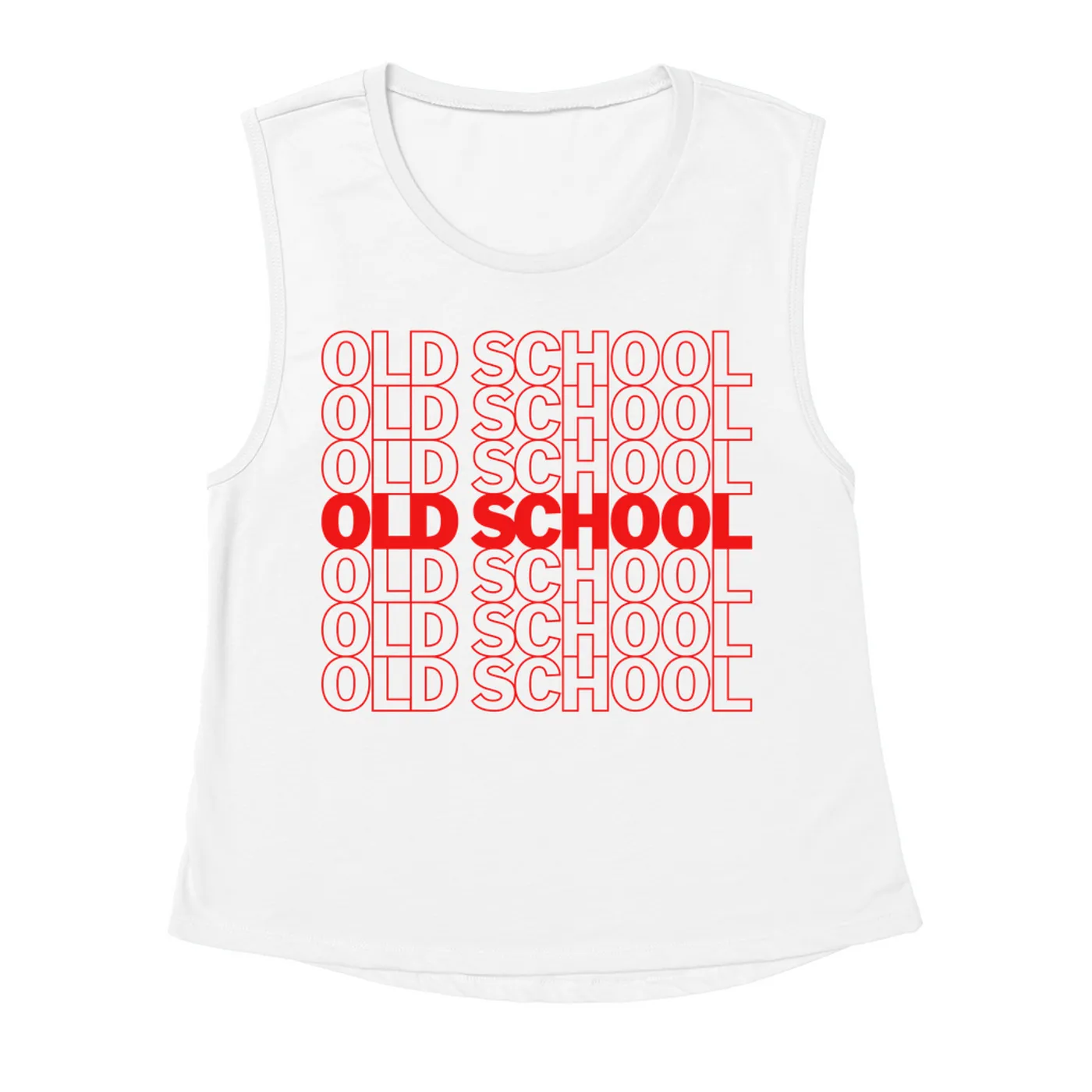 Music Life - Old School Merchbar Music Life Muscle Tank | Old School On Repeat Merchbar Music Life Shirt