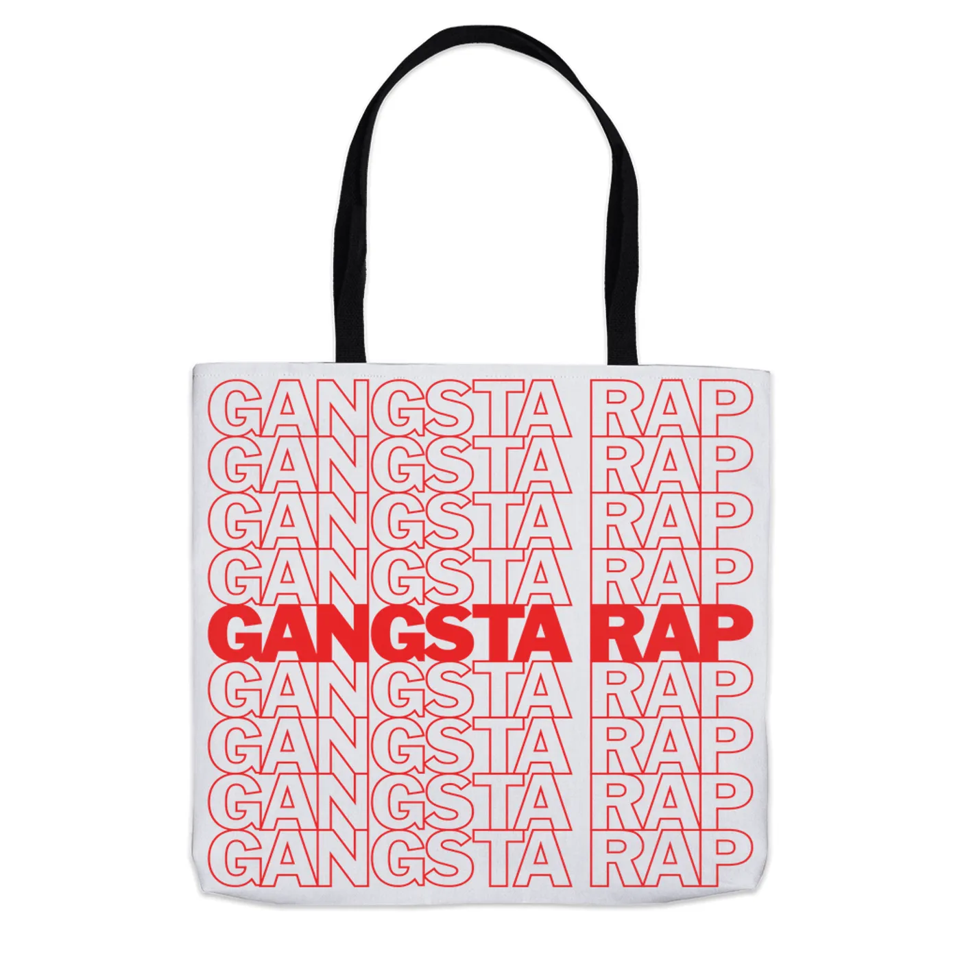 Music Life - Gangsta Rap Merchbar Music Life Tote Bag | Gangsta Rap On Repeat Merchbar Music Life Tote