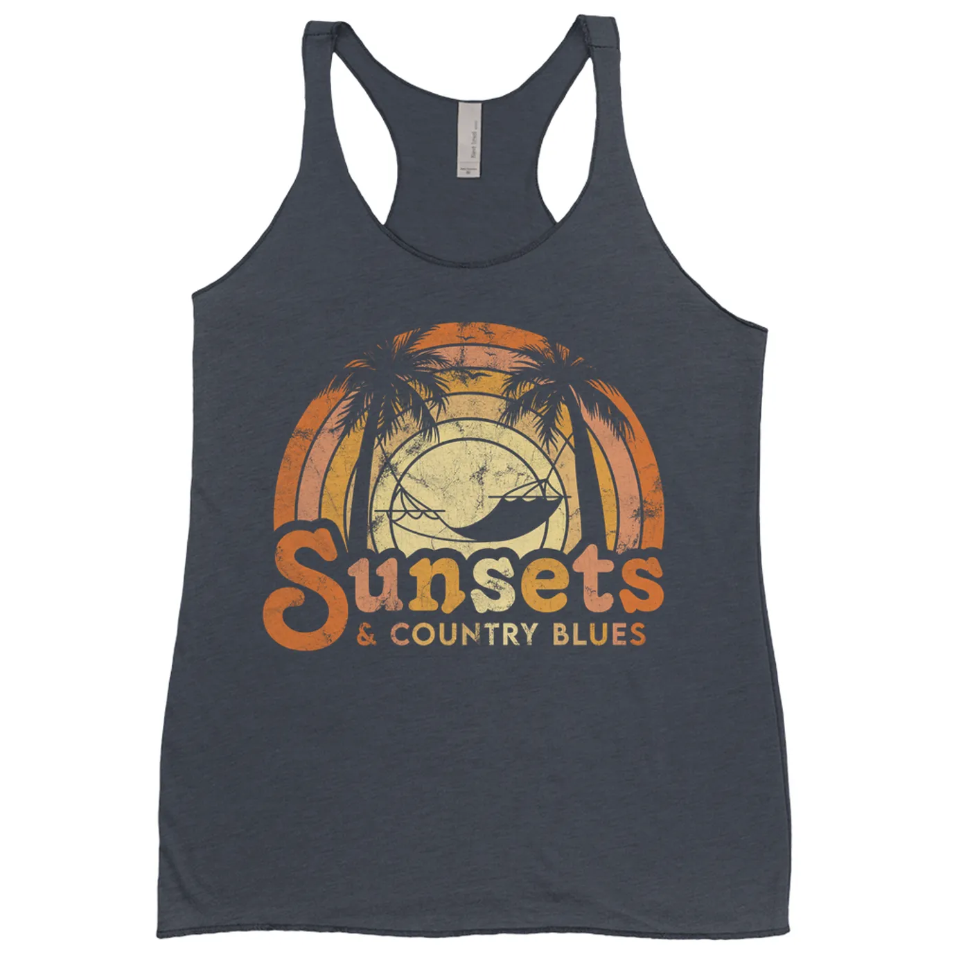 Music Life - Blues Merchbar Music Life Ladies' Tank Top | Sunsets & Country Blues Distressed Merchbar Music Life Shirt