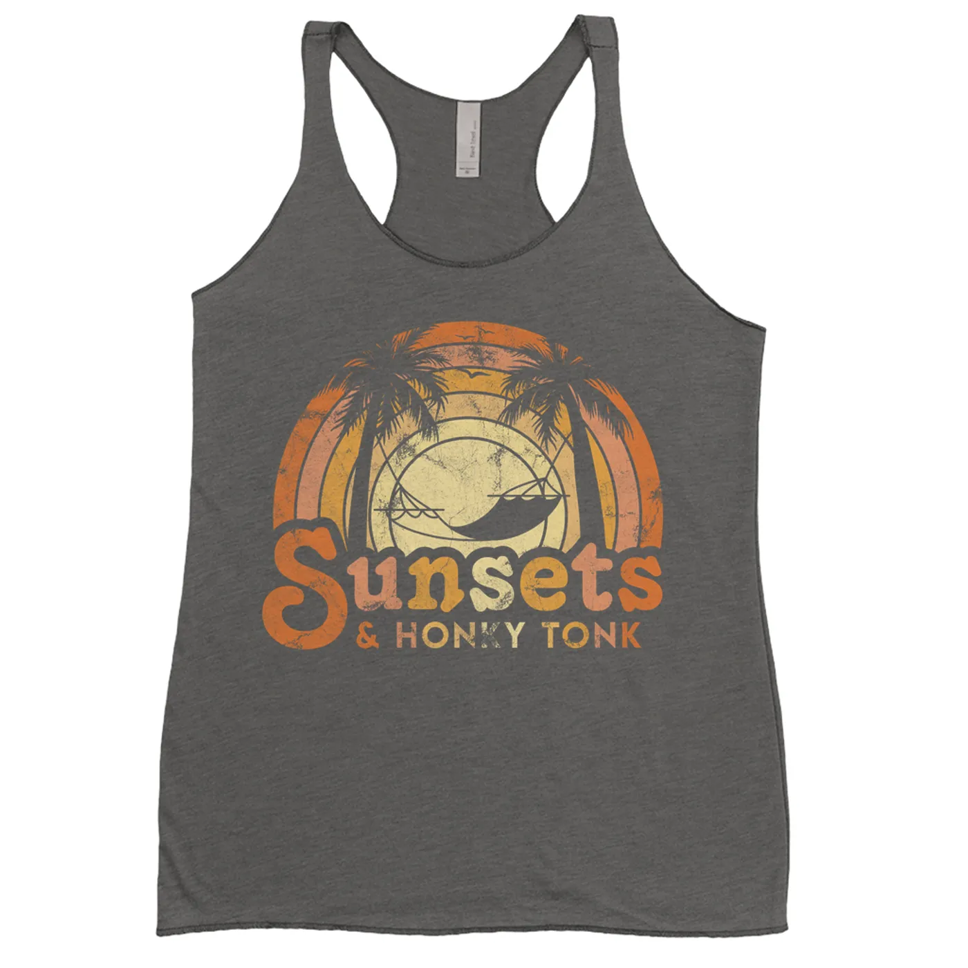 Music Life - Honky Tonk Merchbar Music Life Ladies' Tank Top | Sunsets & Honky Tonk Distressed Merchbar Music Life Shirt