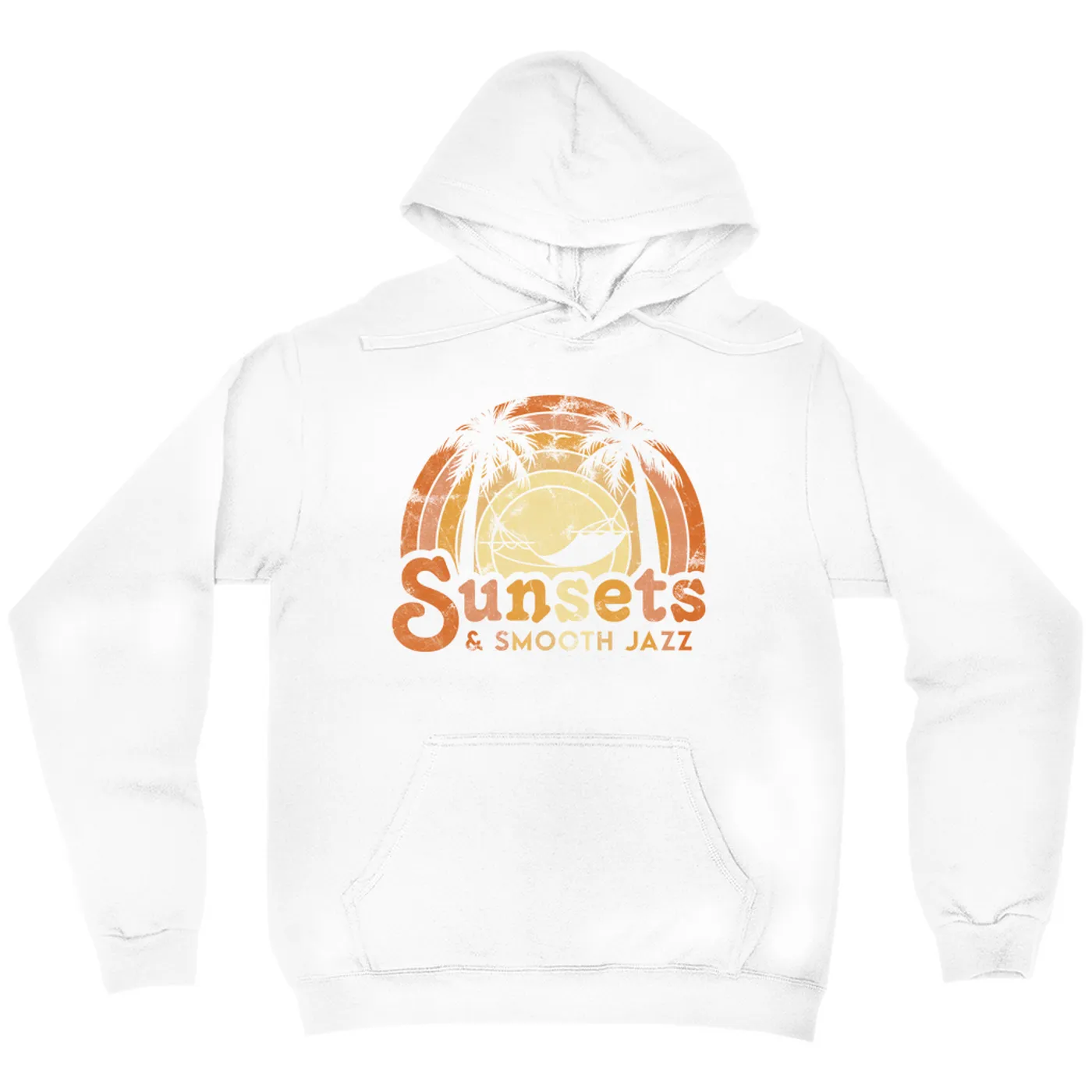 Music Life - Jazz Merchbar Music Life Hoodie | Sunsets & Smooth Jazz Distressed Merchbar Music Life Hoodie