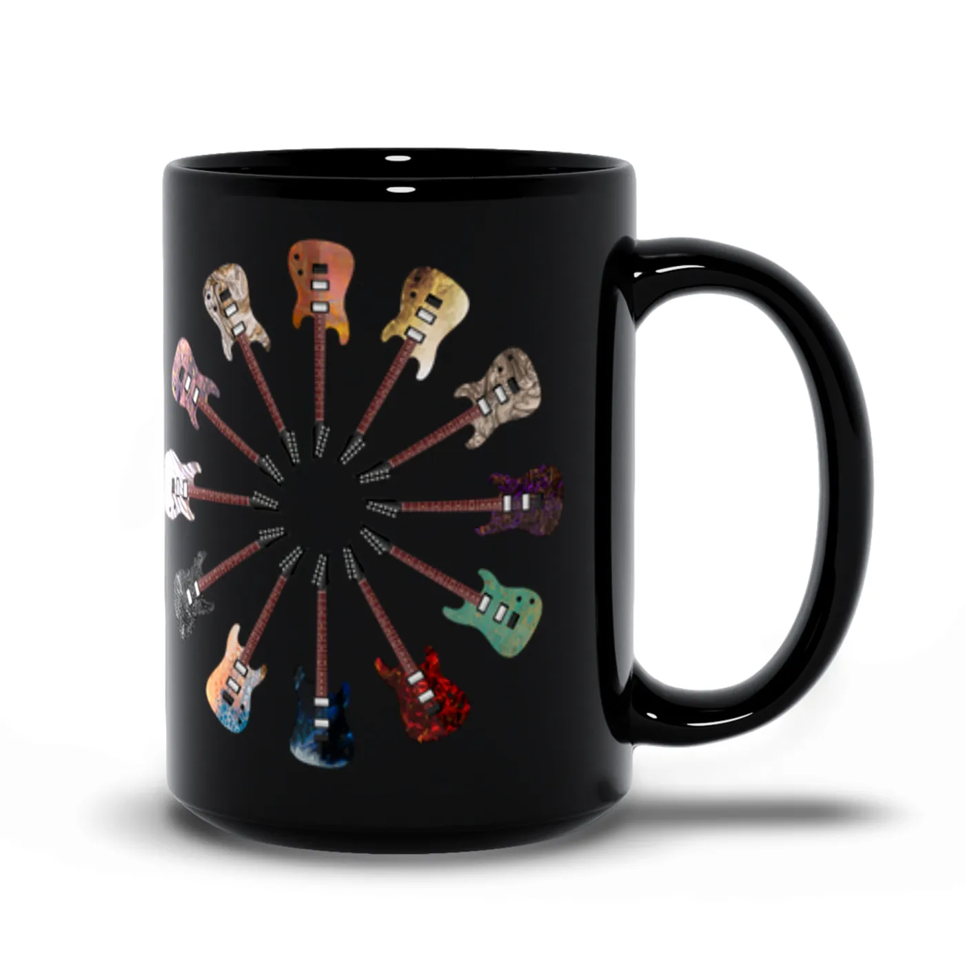 Music Life - Guitar Merchbar Music Life Mug | Alternative Thinline Color Wheel Merchbar Music Life Mug
